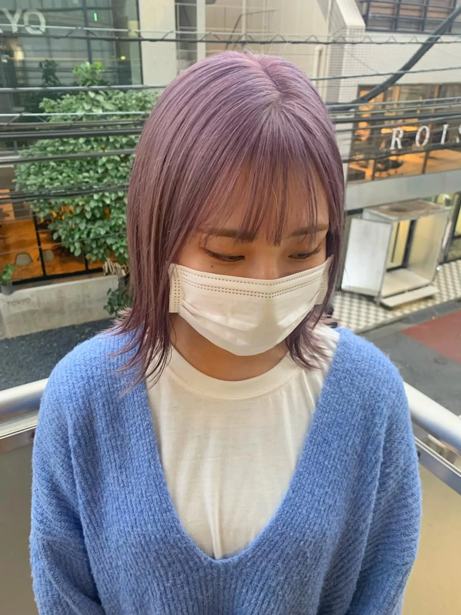 ショート カラー アッシュ グレージュ ラベンダーカラー ラベンダーピンク ピンクカラー カット ヘアカラー トリートメント ミルクティーベージュ ブリーチ　店長　清水のヘアスタイル