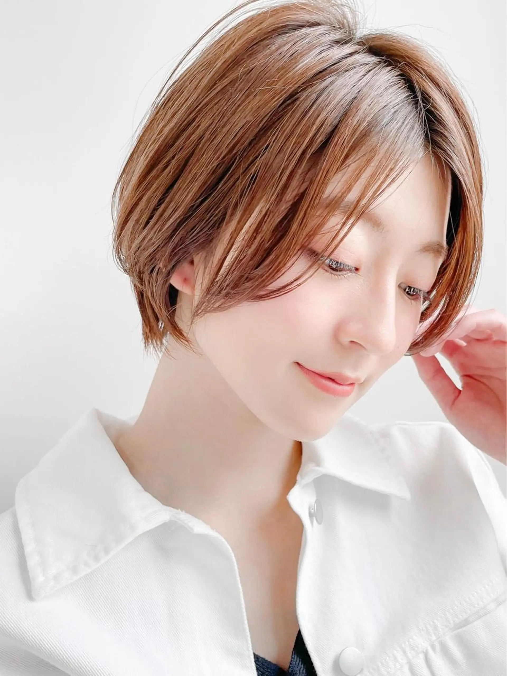 ショート カット ヘアカラー トリートメント イメチェンカット✂️ 錦糸町佐藤店長のヘアスタイル