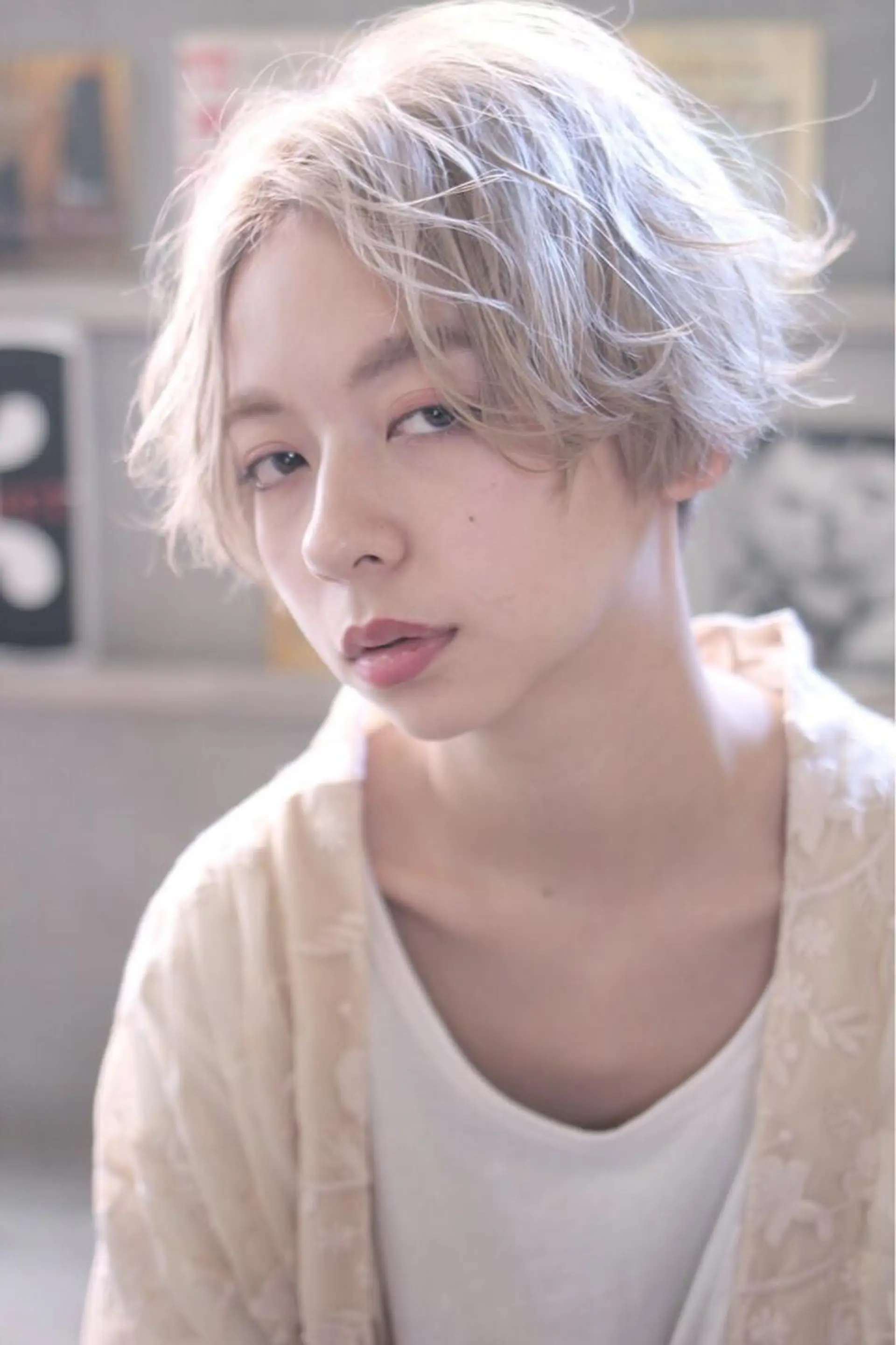 ショート カラー パーマ ヘアアレンジ メンズ キッズ ネイル マツエク・マツパ メンズブリーチ メンズハイトーン ベージュカラー ブリーチ ダブルカラー 🌈デザインヘア職人 Kaede🌈のヘアスタイル