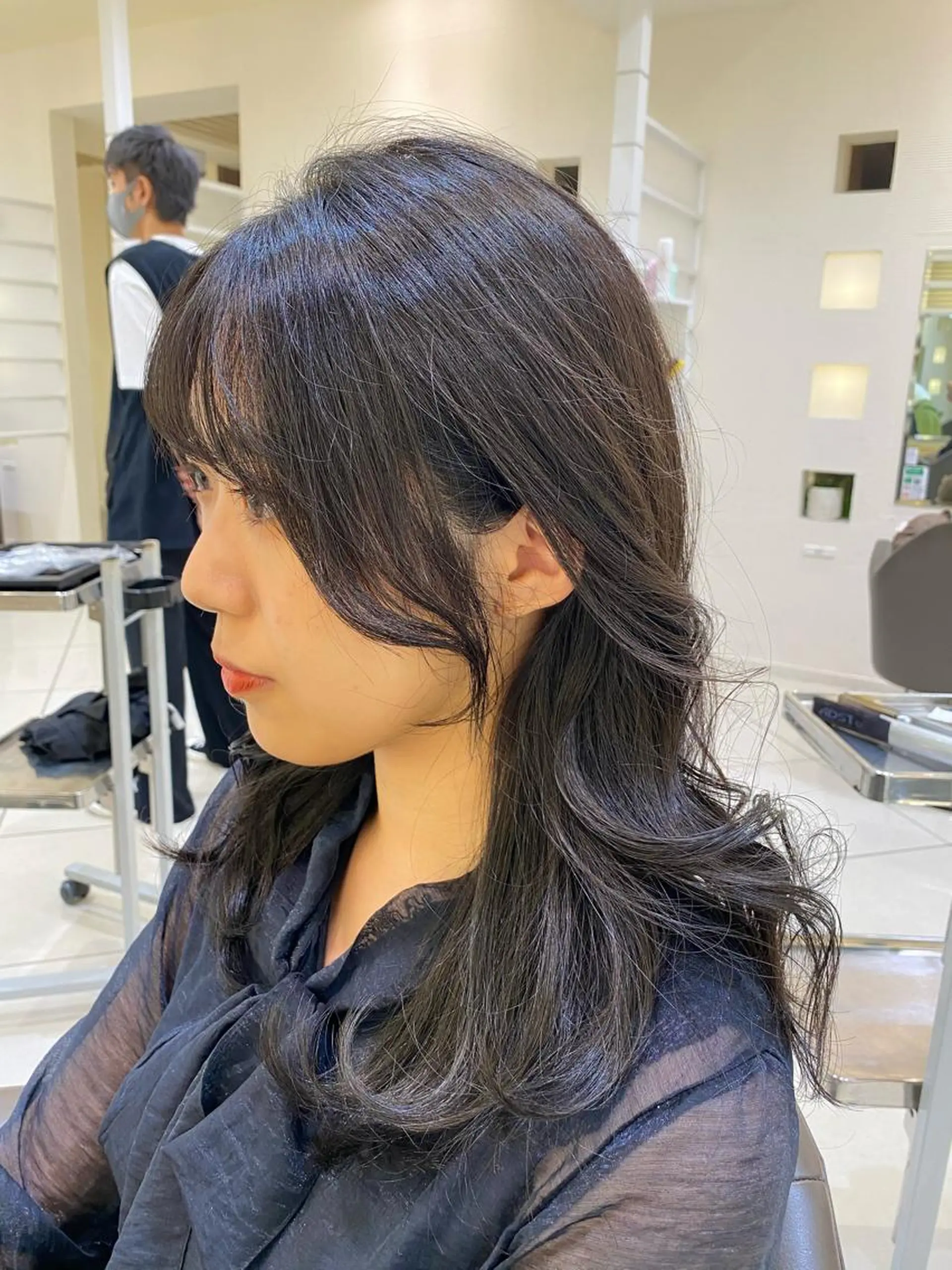 セミロング カラー ヘアアレンジ マツエク・マツパ 💎耳ツボジュエリー ×銀座美容室💎のヘアスタイル