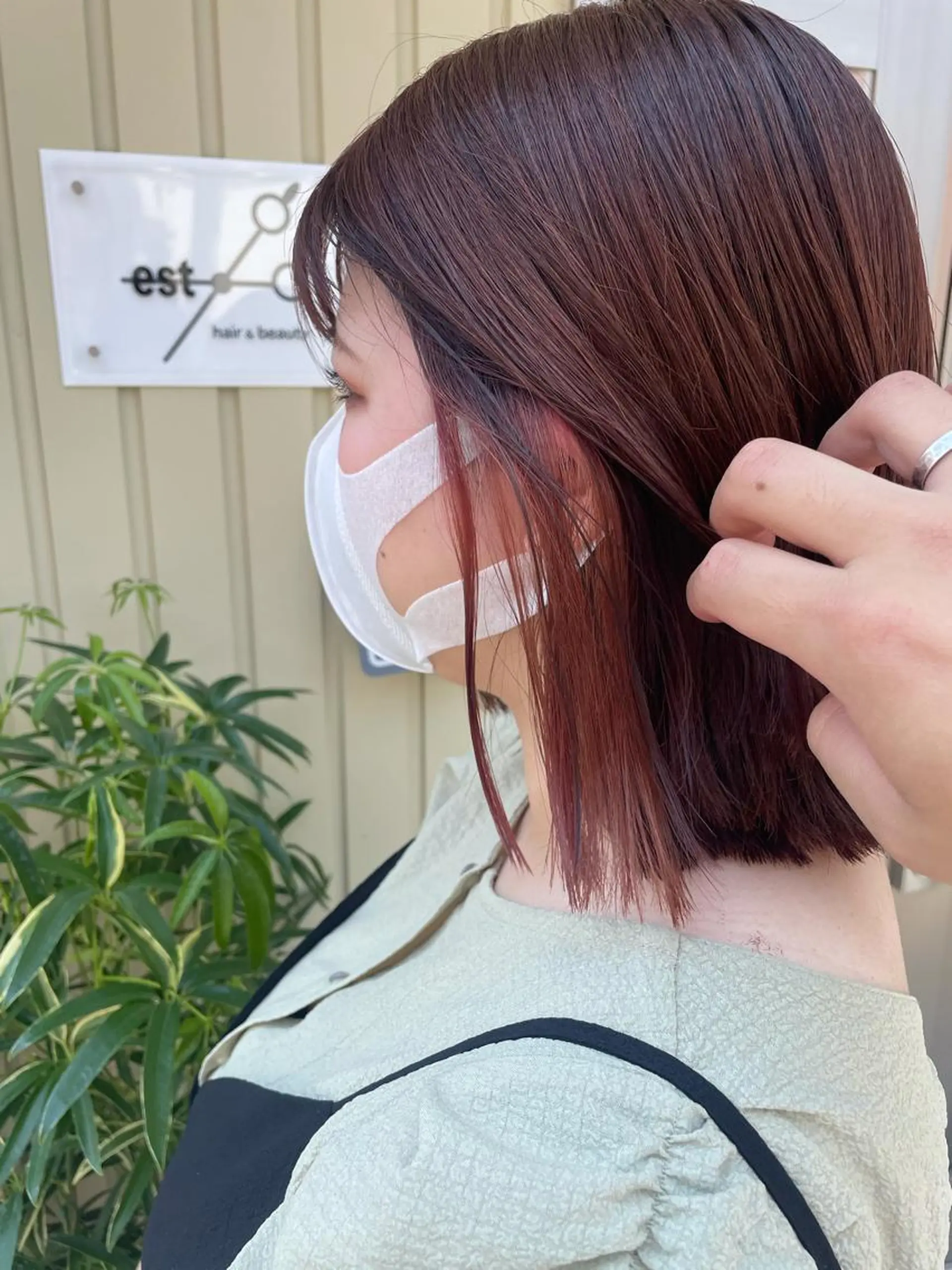 ミディアム カラー ケアブリーチ /髪質 改善/古橋圭史郎のヘアスタイル