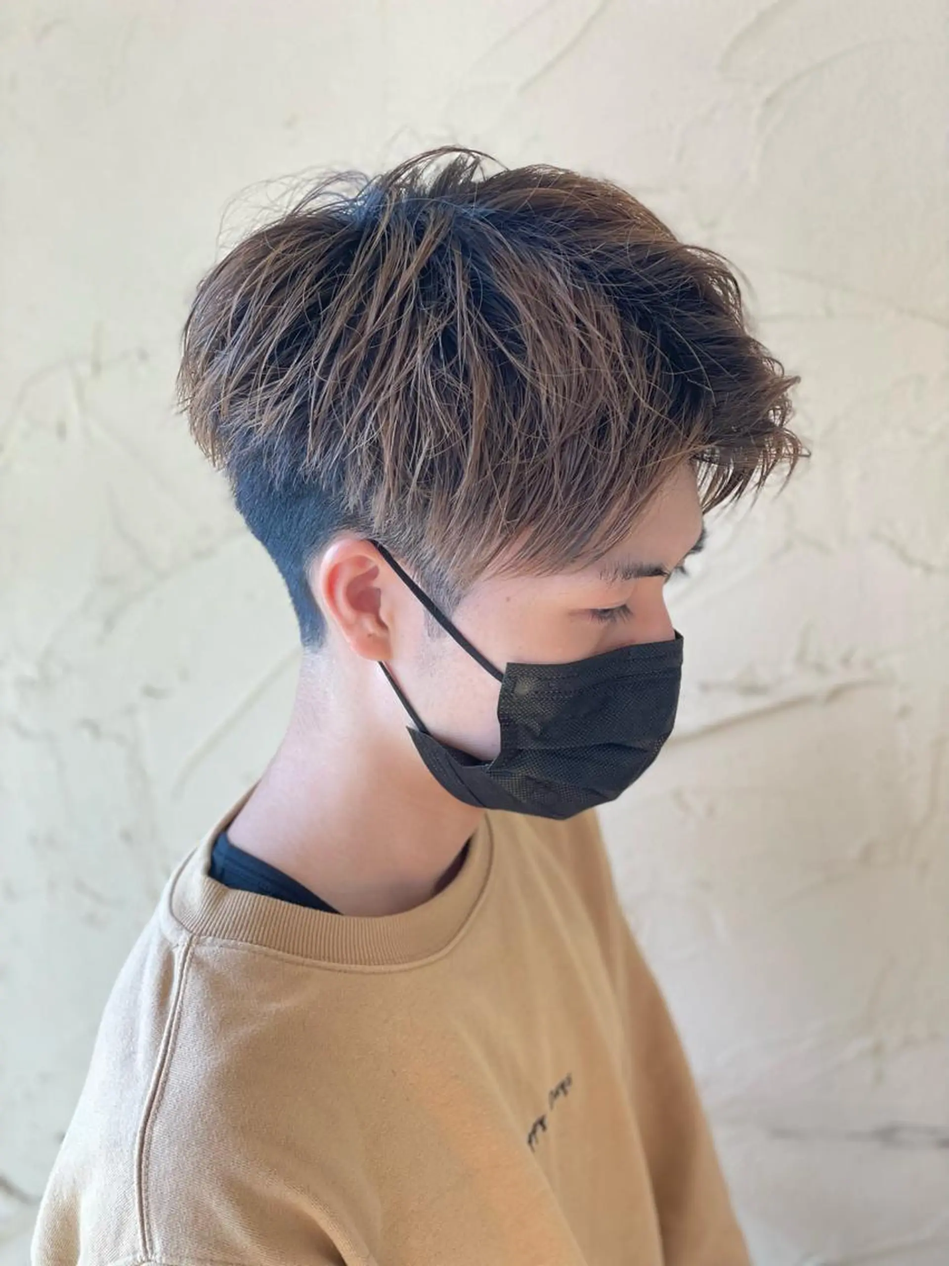 ショート カラー メンズ アップバング ショートヘア カット メンズ特化/パーマ指 名No.1/百瀬太郎のヘアスタイル