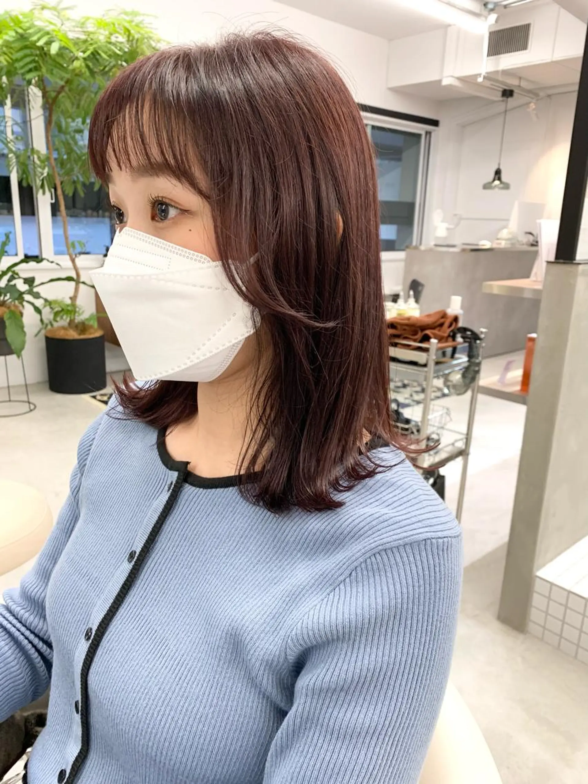 ミディアム カラー カット ヘアカラー 樫原裕二/レイヤー カット/透明感カラーのヘアスタイル