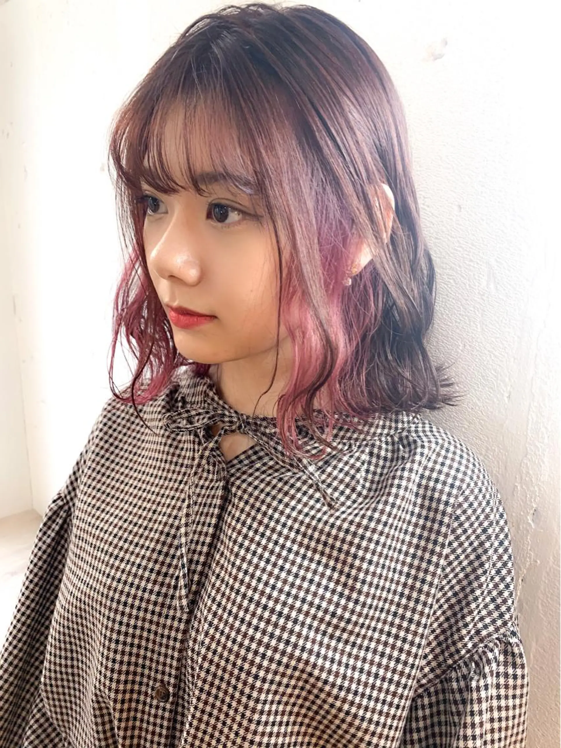 ミディアム ヘアカラー ショート✨ボブ✨代表 新田見美仁のヘアスタイル