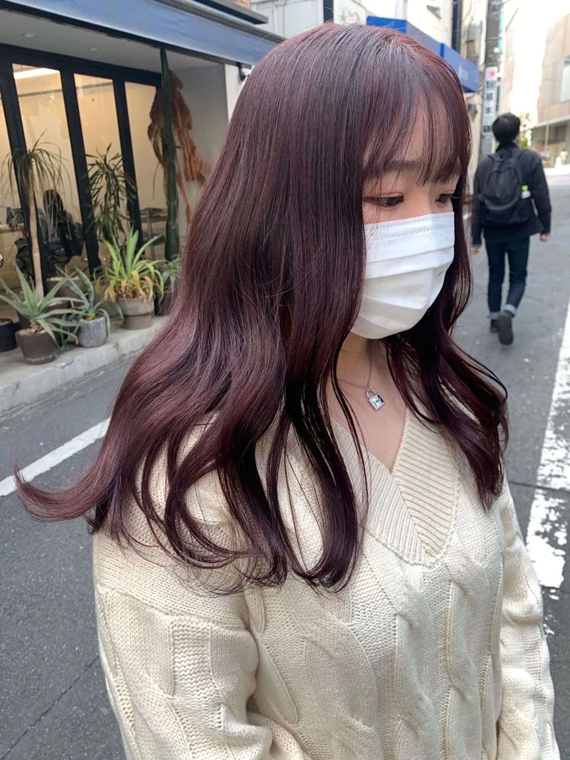 ロング カラー ヘアカラー トリートメント leben serikaのヘアスタイル