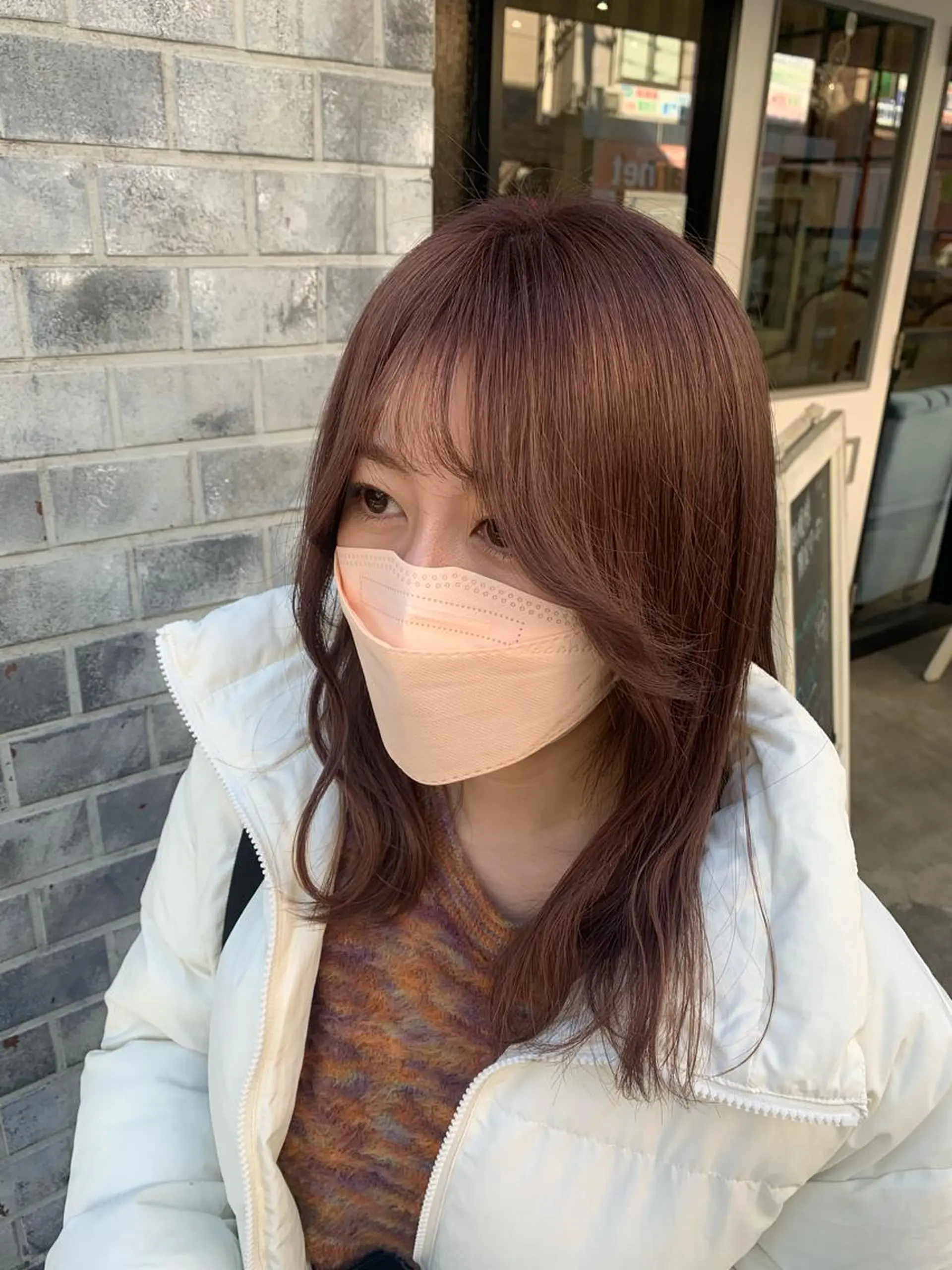 ミディアム カラー 縮毛矯正/韓国ヘア /ブリーチ/ヒロのヘアスタイル