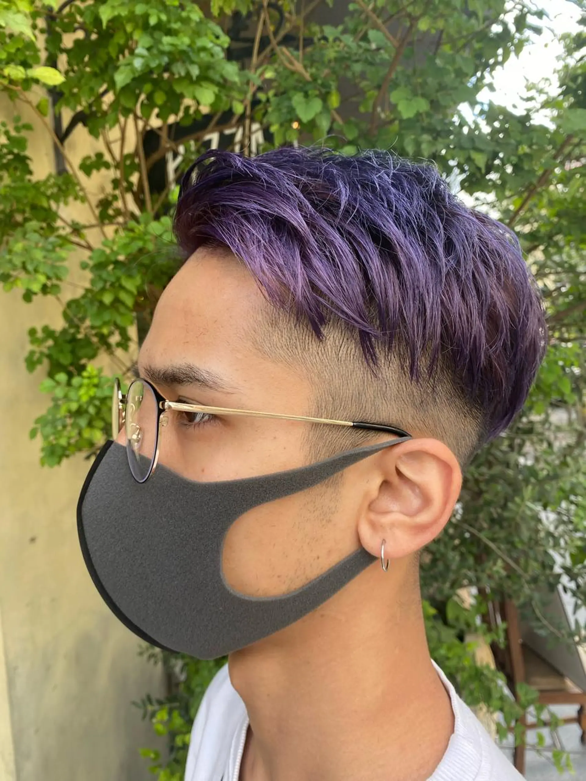 ショート カラー メンズ 酸スト/フェザー パーマ/三谷海斗のヘアスタイル