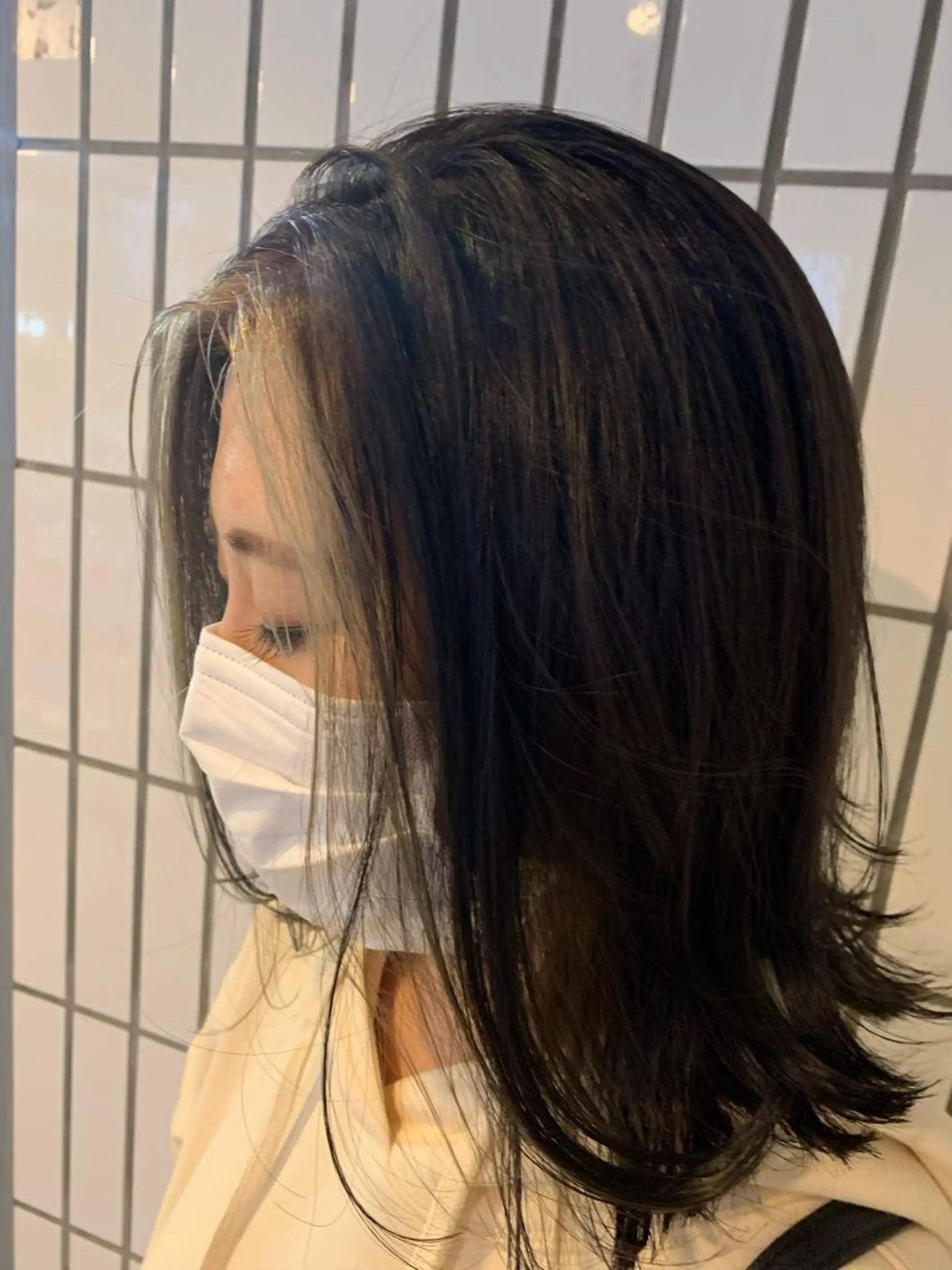 ミディアム カラー ミストバング  フェイスフレーミング ハットリ /北習志野のヘアスタイル