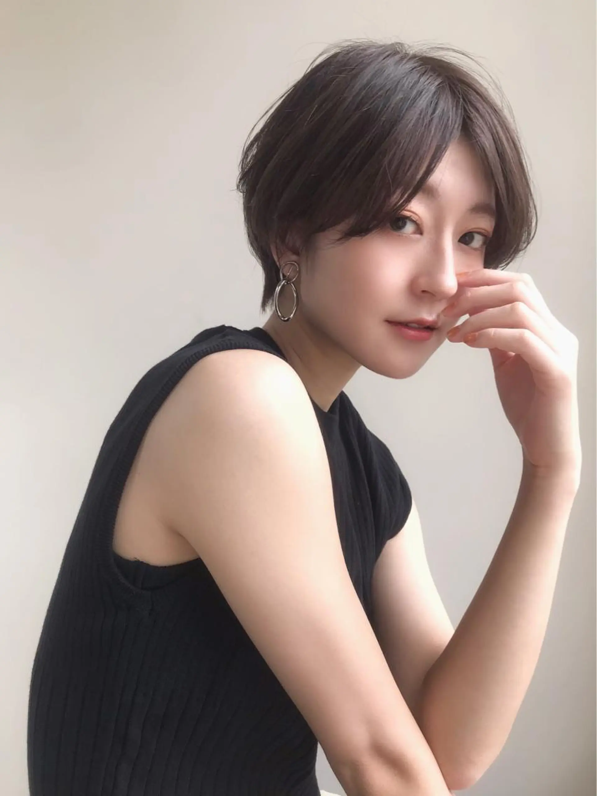 ショート カット ヘアカラー トリートメント イメチェンカット✂️ 錦糸町佐藤店長のヘアスタイル