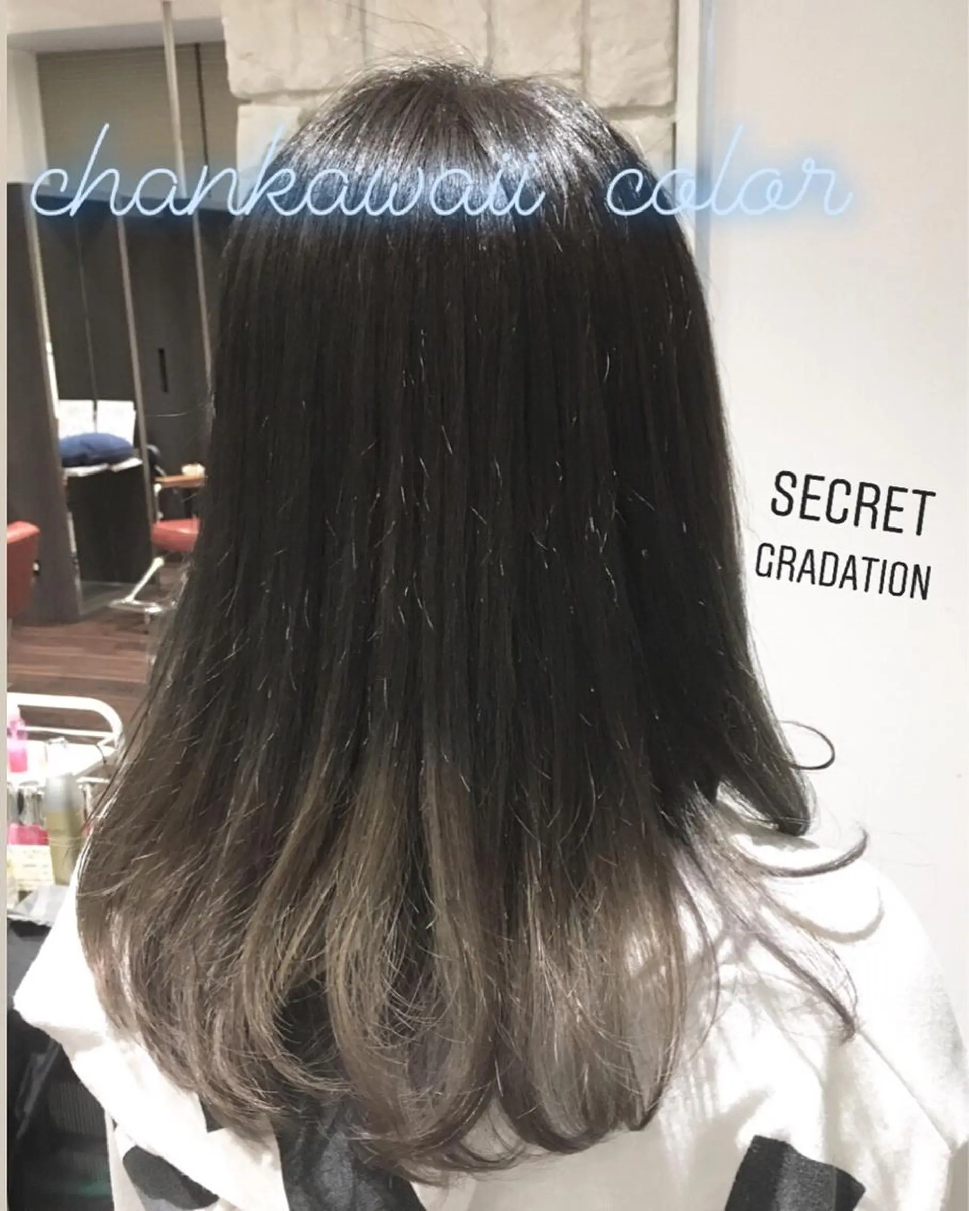 セミロング カラー グラデーションカラー 川合 勇気のヘアスタイル