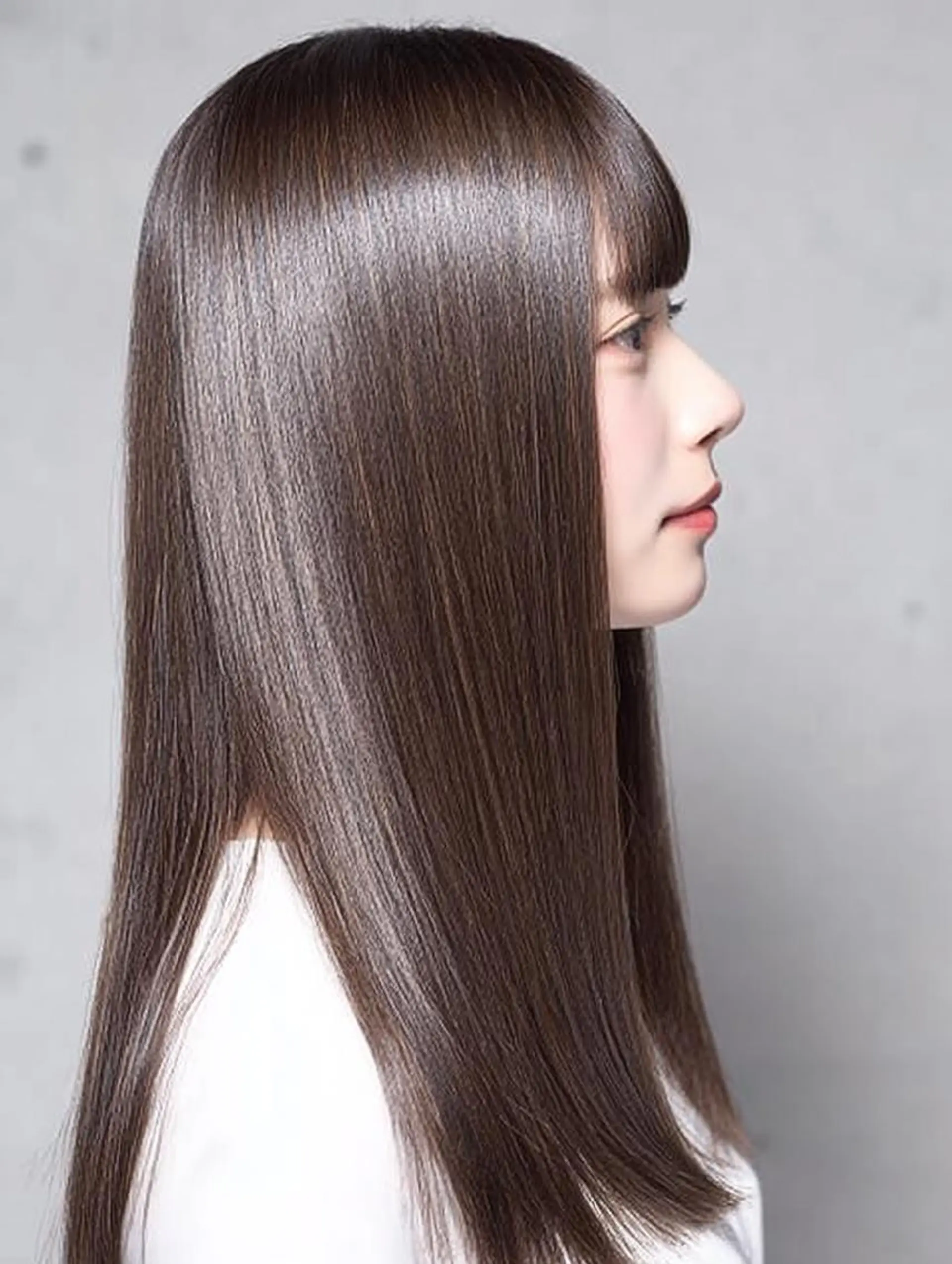 セミロング ハッシュカット 髪質改善 レイヤーカット 縮毛矯正 トリートメント 絶対可愛い暖色カラー 🌷うる艶🌷結奈✨のヘアスタイル