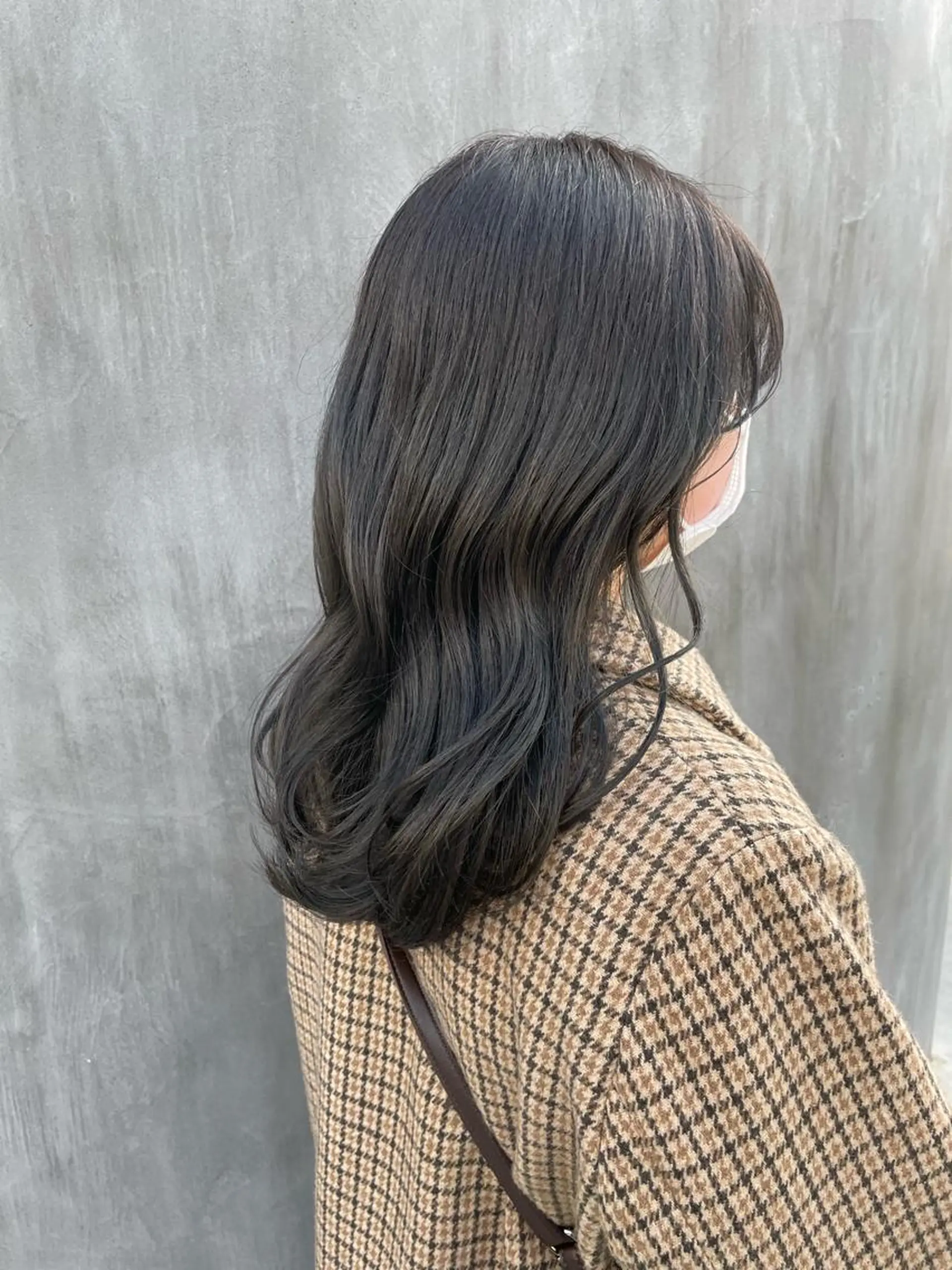 セミロング カラー グレージュ オリーブグレージュ オリーブグレー 松本優香/ボブ/ダ ブルカラー/髪質改善のヘアスタイル