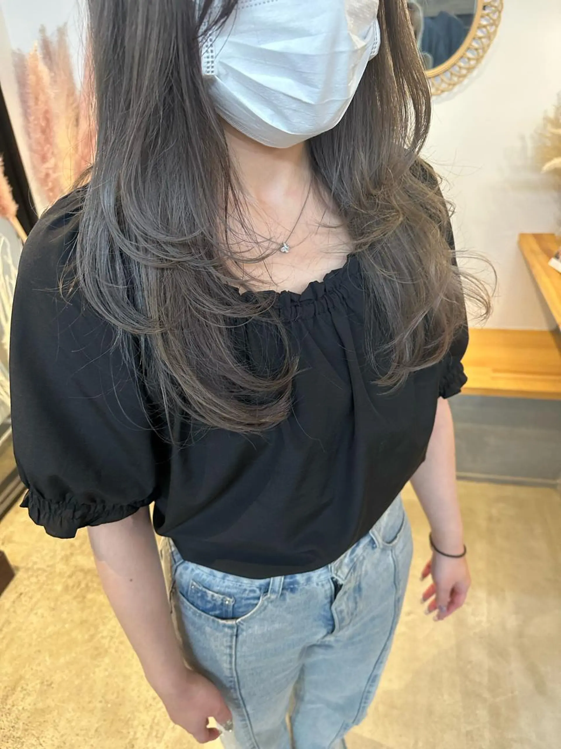 セミロング カラー カット トリートメント yuika .のヘアスタイル