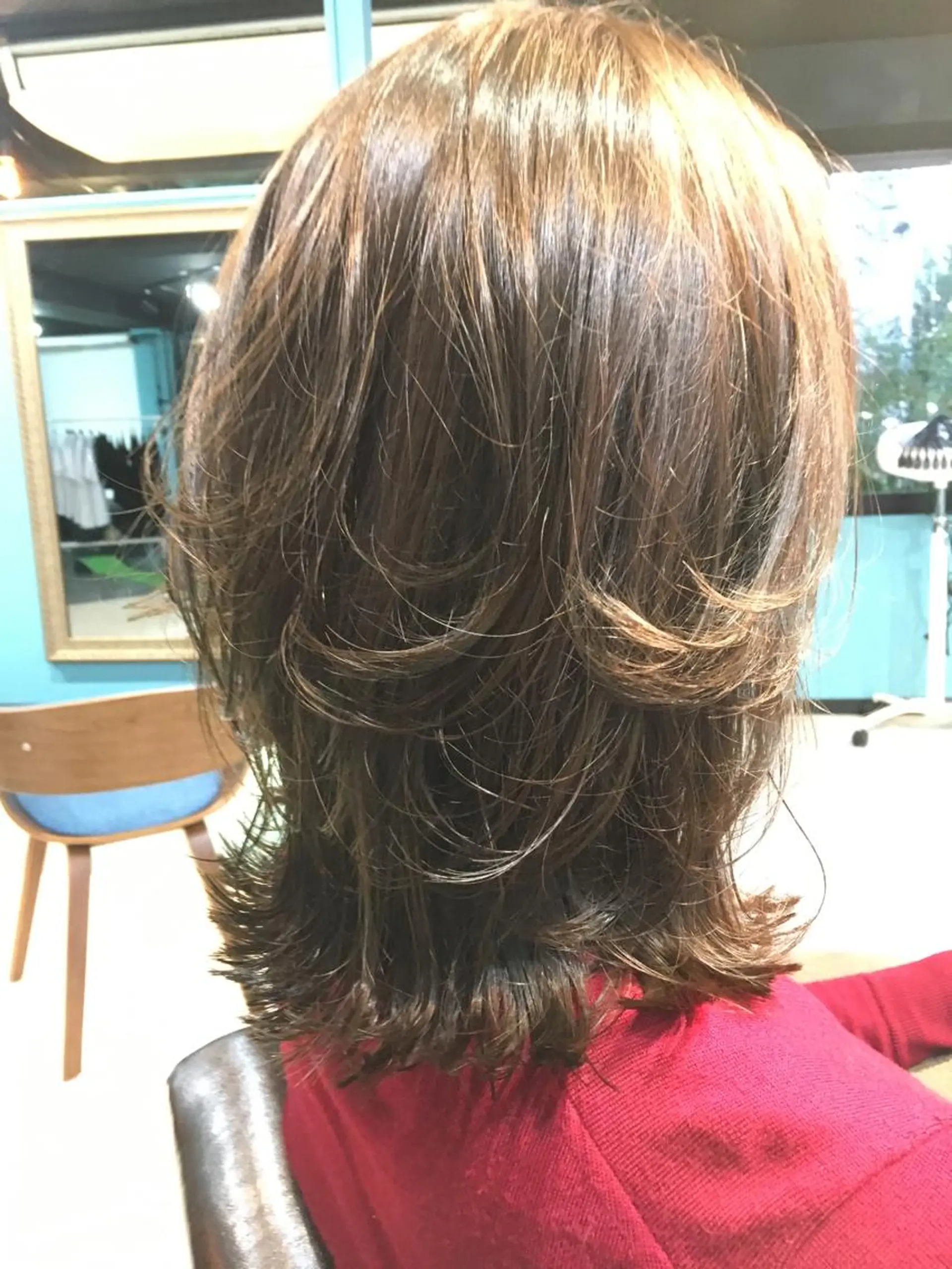 ミディアム ウルフカット 末石 智のヘアスタイル