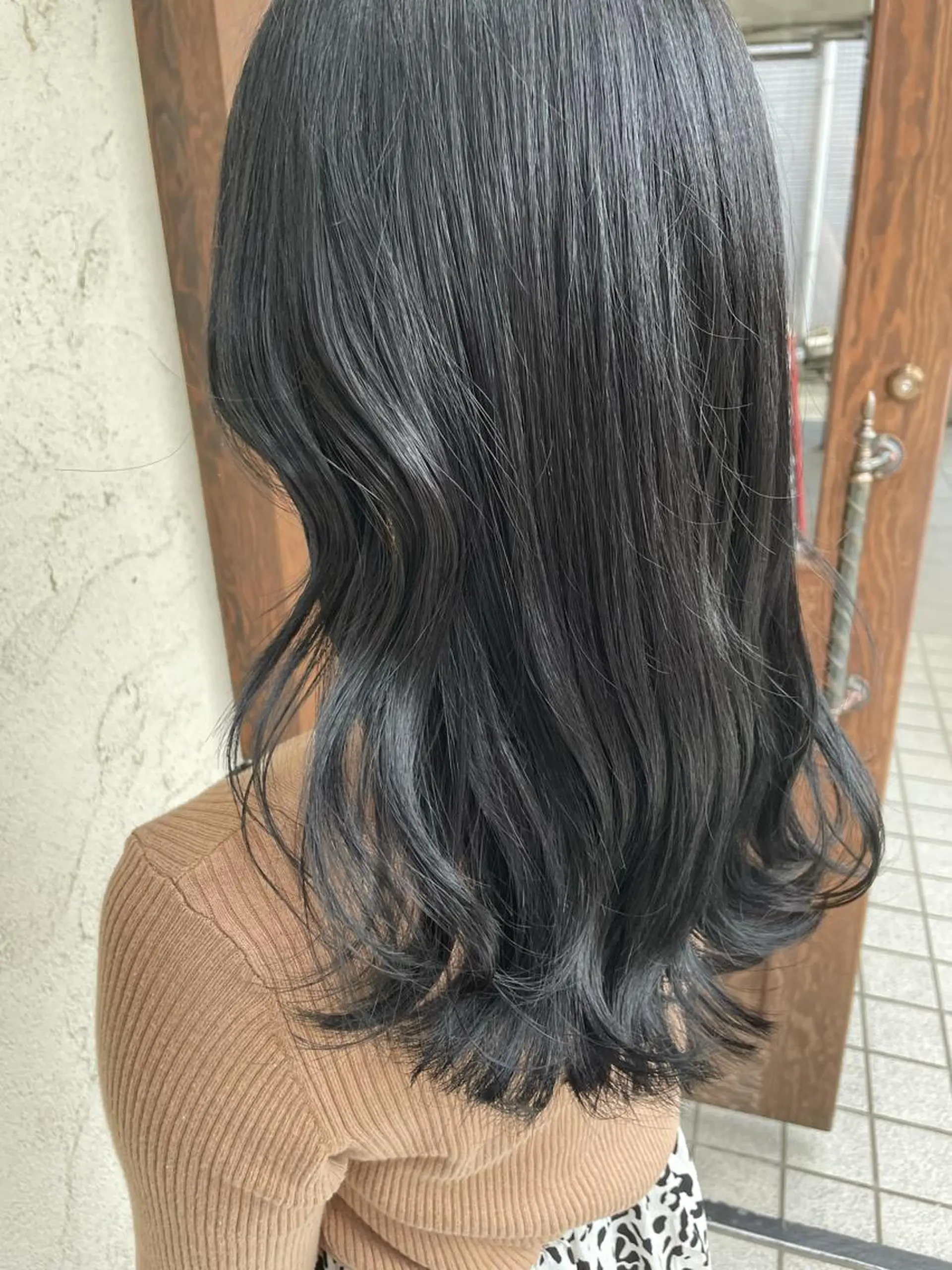 ロング カット ヘアカラー トリートメント しもかわ かほのヘアスタイル