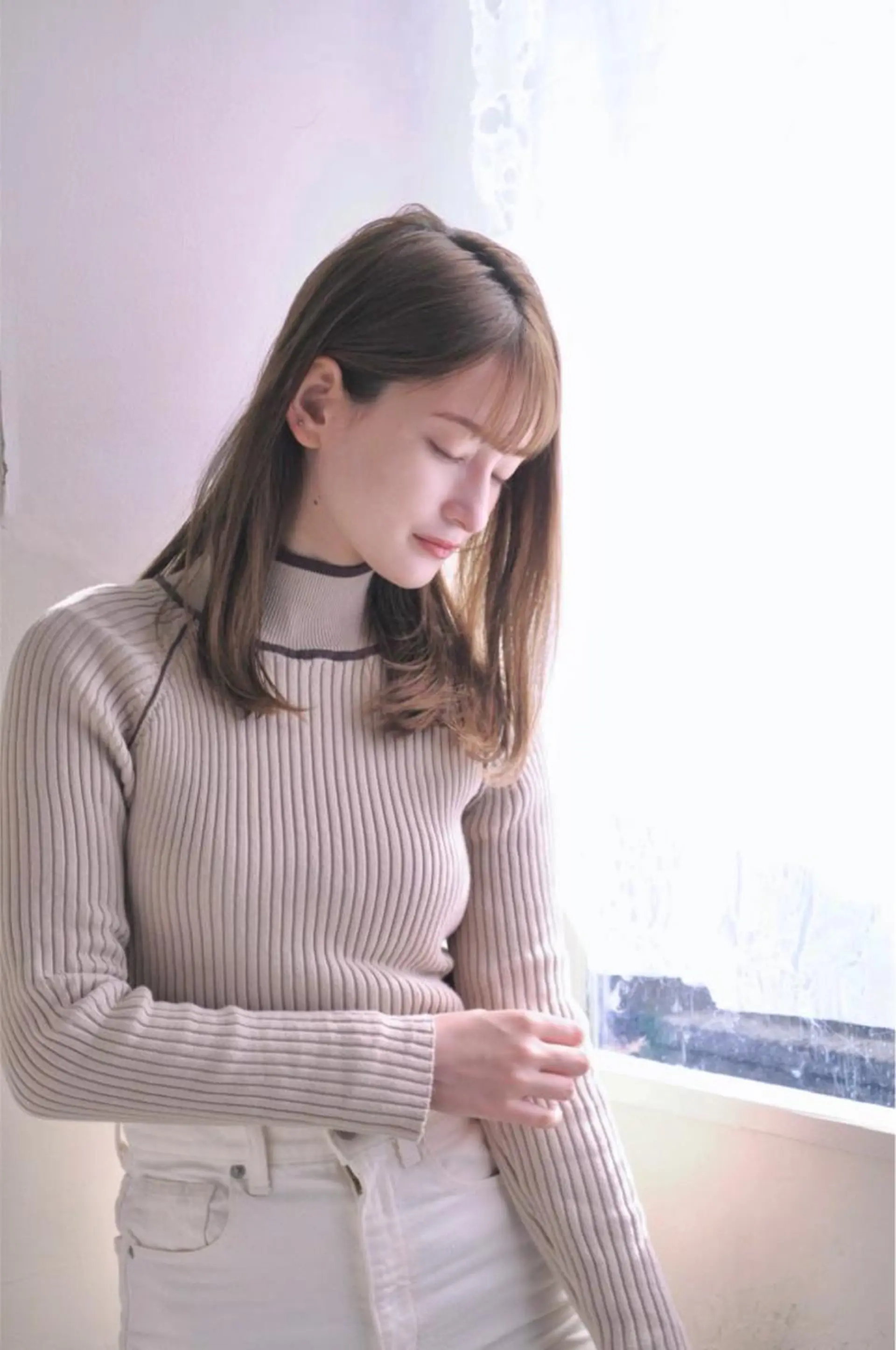 ロング カラー ブリーチ ブラウンカラー ヘアカラー トリートメント 千 田のヘアスタイル