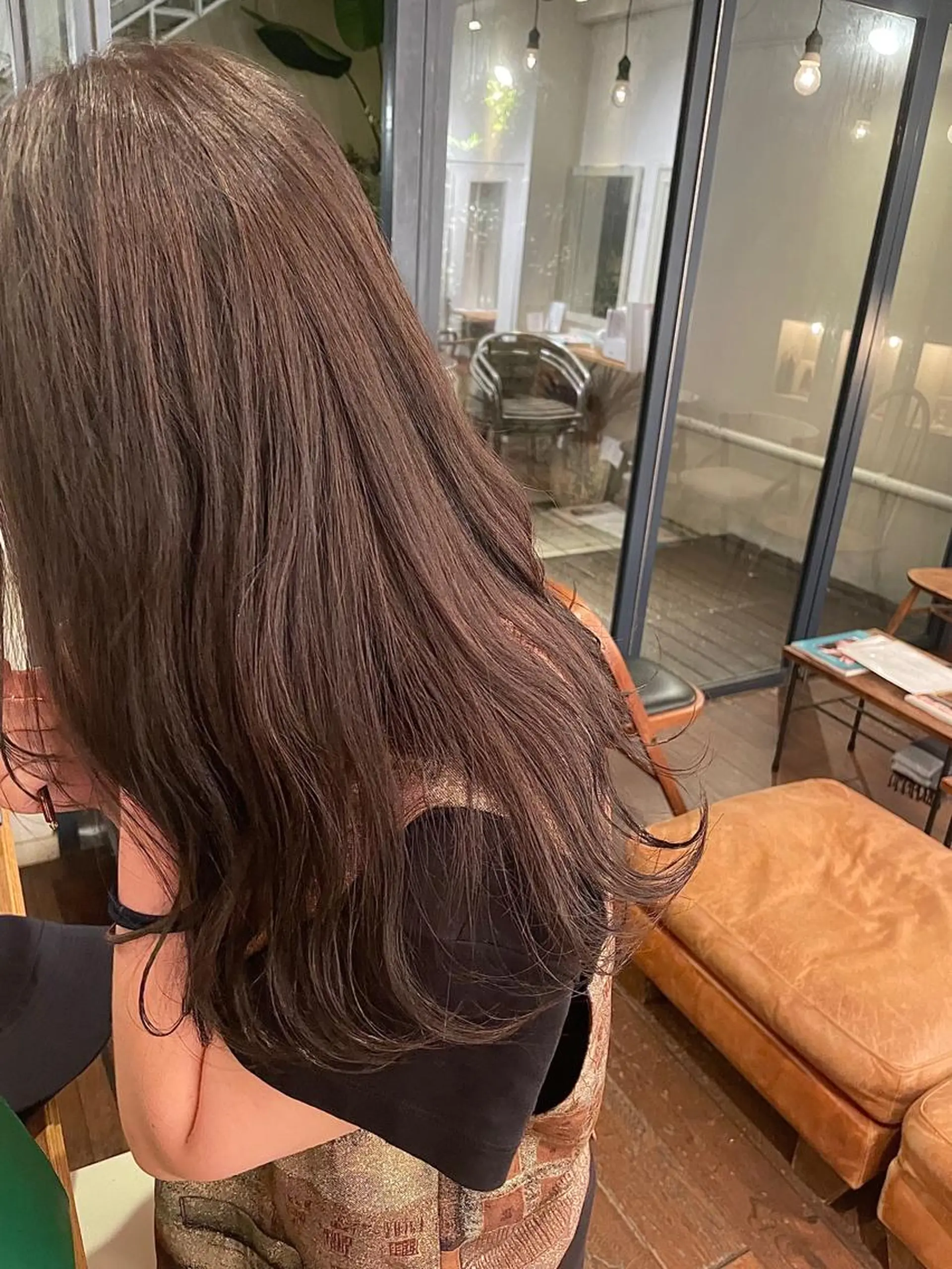 セミロング カラー ヘアアレンジ 透明感カラー 抜け感ボブ×パーマ ｜kazaneのヘアスタイル