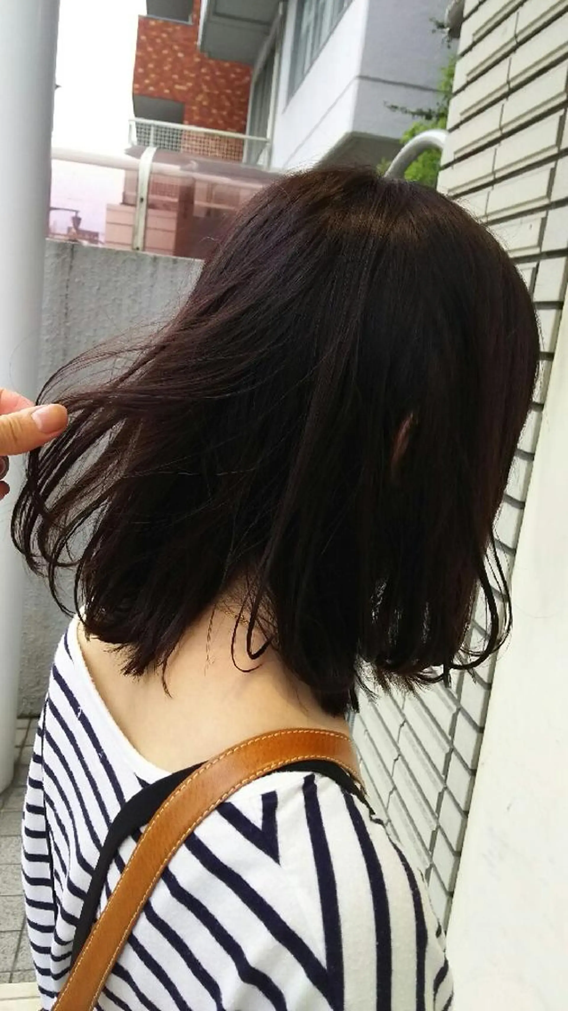 カラー ミディアム レッドカラー バイオレットカラー SHAFT Ieiriのヘアスタイル