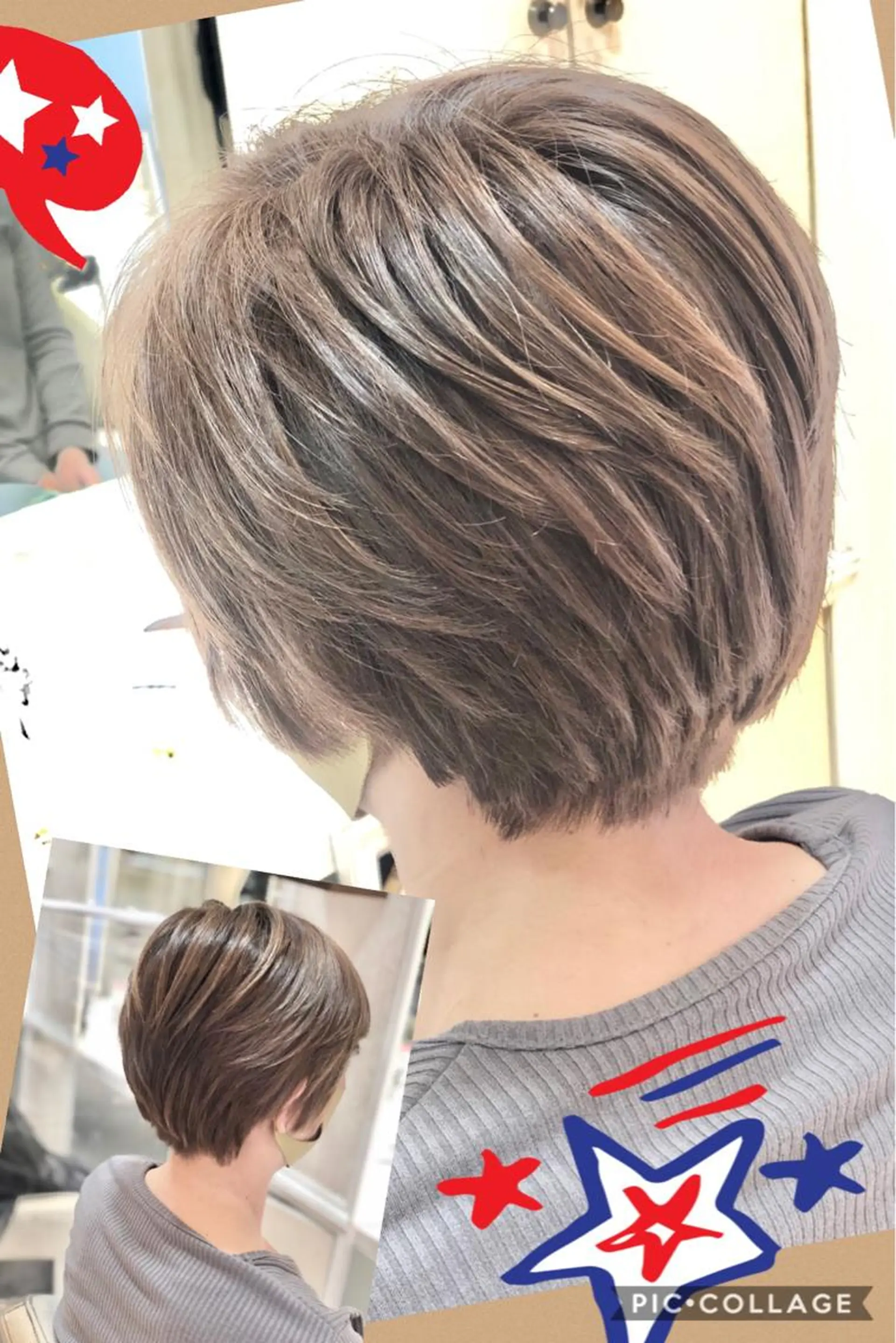 ショート カラー ハンサムショート ブリーチ ケアブリーチ ハイライトカラー イルミナカラー カット ヘアカラー ヘアセット 永島 桜のヘアスタイル