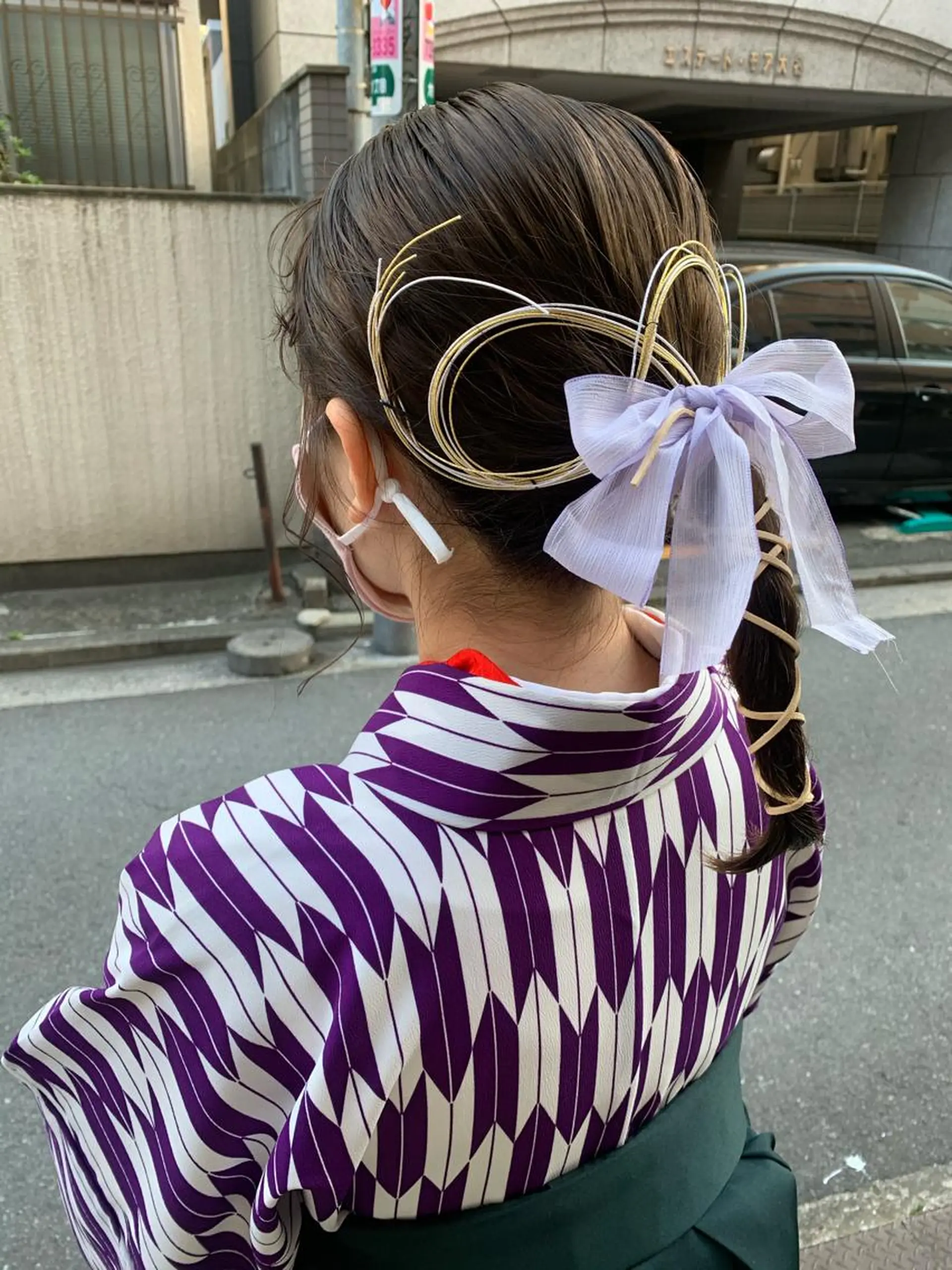 ミディアム ヘアアレンジ 卒業式のヘアスタイル ヘアセット MARU パーマ/レイヤーのヘアスタイル