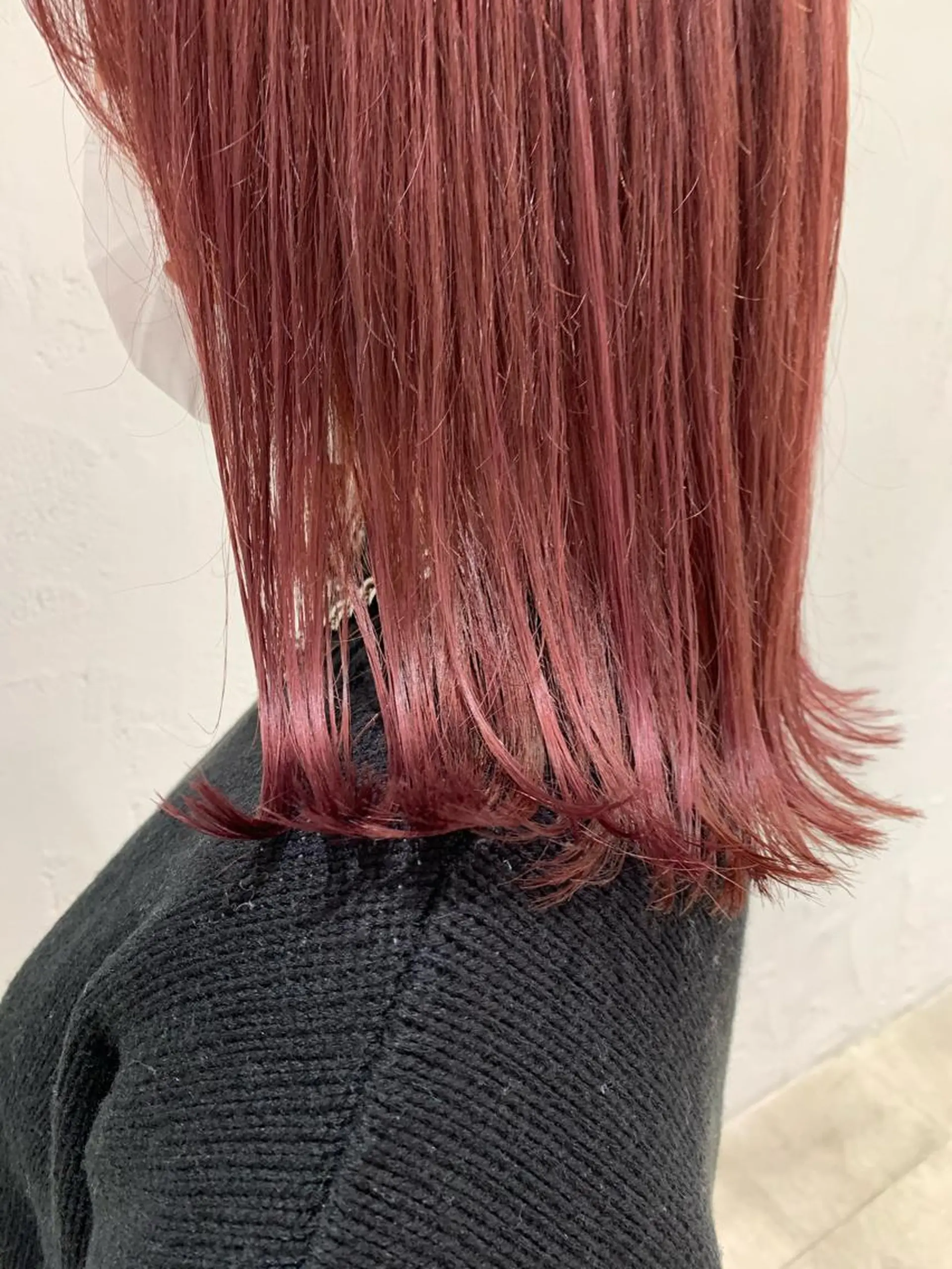 セミロング カラー ブリーチ ピンクカラー 韓国ヘア🇰🇷/ レイヤーカット✂︎のヘアスタイル