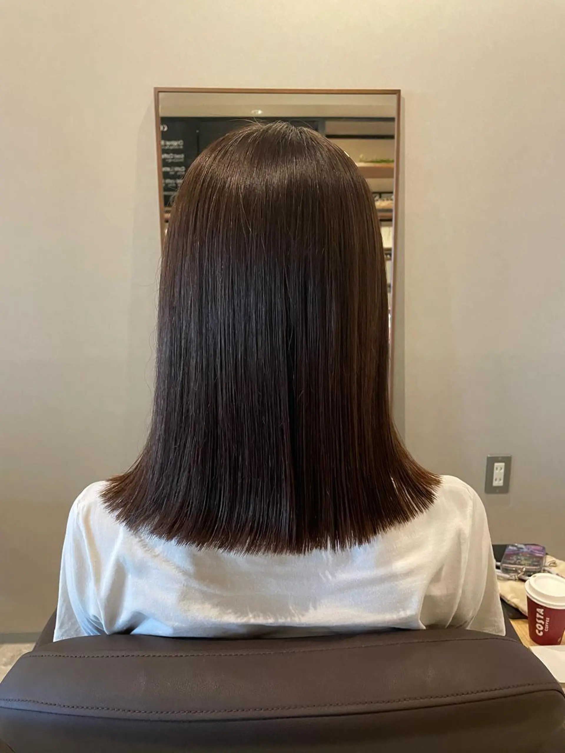 ミディアム 縮毛矯正 《Rounds》 rihoのヘアスタイル