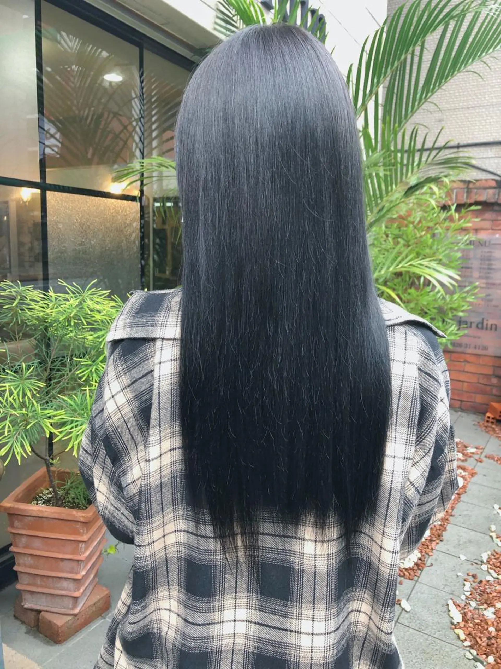 ロング カラー 黒髪 ブリーチ ブルーカラー ブルーブラック HairSalon SHIAN八王子店所属・SHIAN 八王子 🦋小林 美羅🦋のヘアスタイル