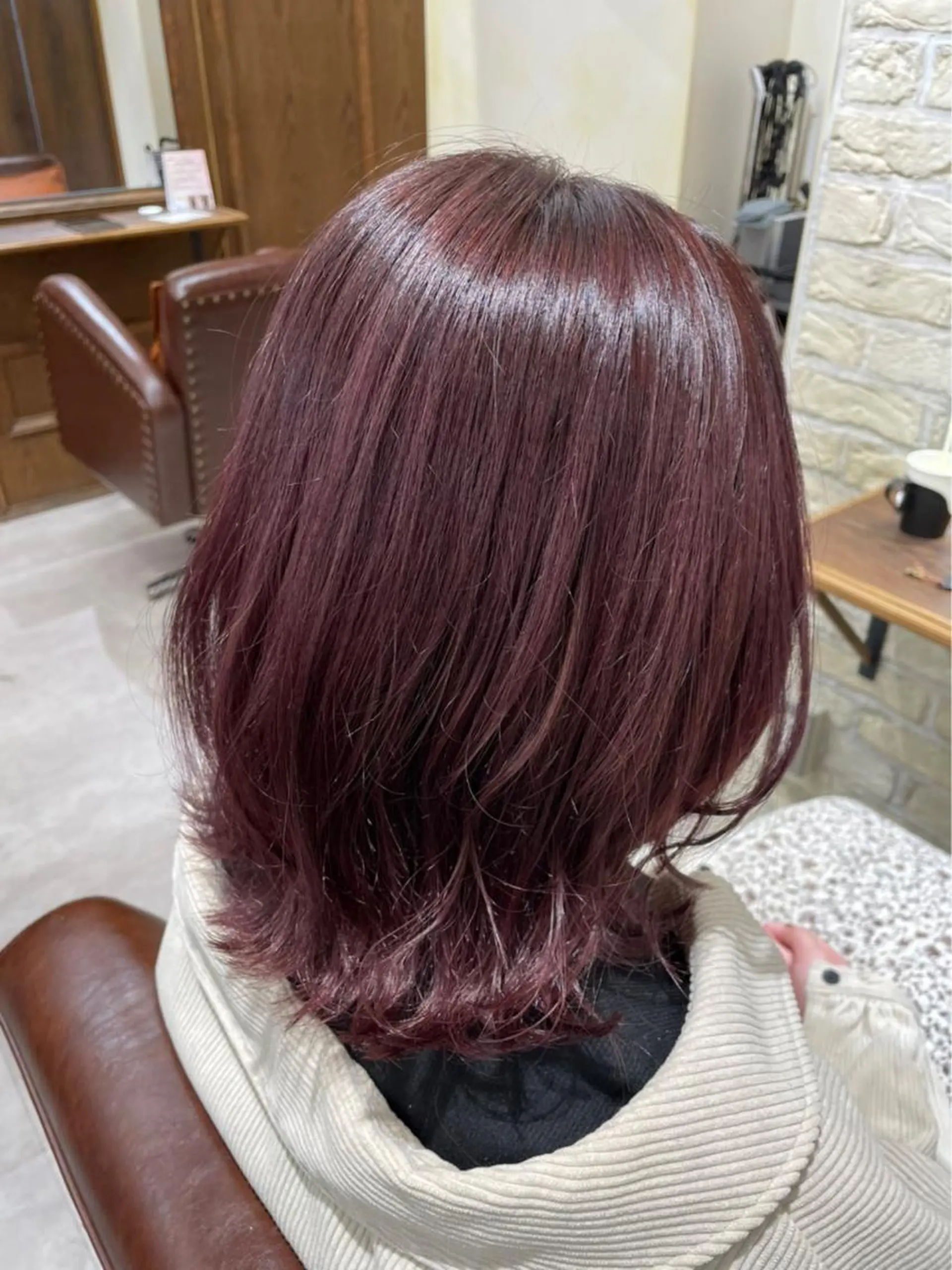 ミディアム カラー 美髪矯正/艶髪 CLUTCH田中海琴のヘアスタイル