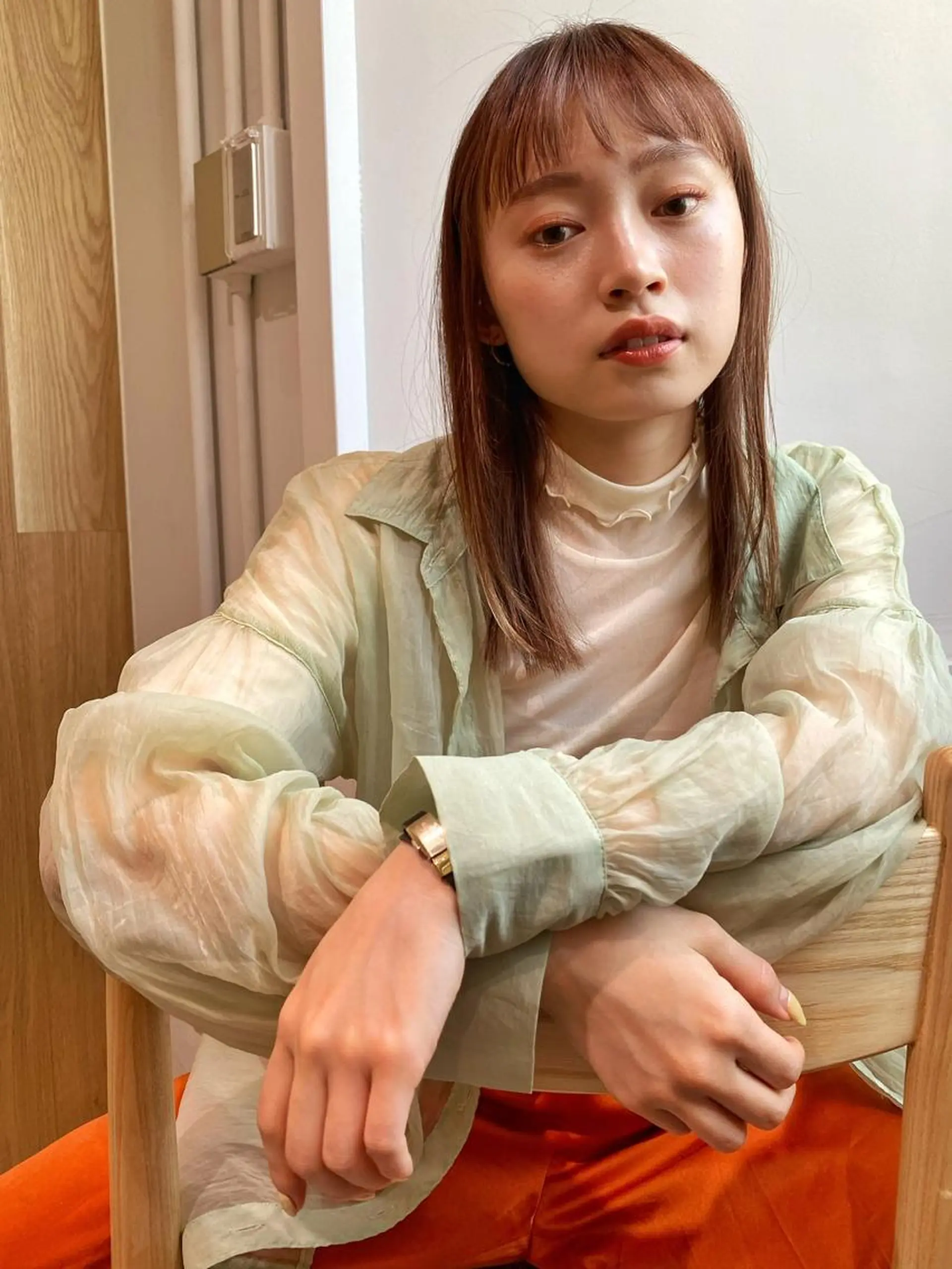 ミディアム カラー ベージュカラー ピンクカラー ピンクベージュ カット ヘアカラー トリートメント GO TODAY SHAiRE SALON Arc店所属・🉐メンズヘア特化 men's/ケンイチのヘアスタイル