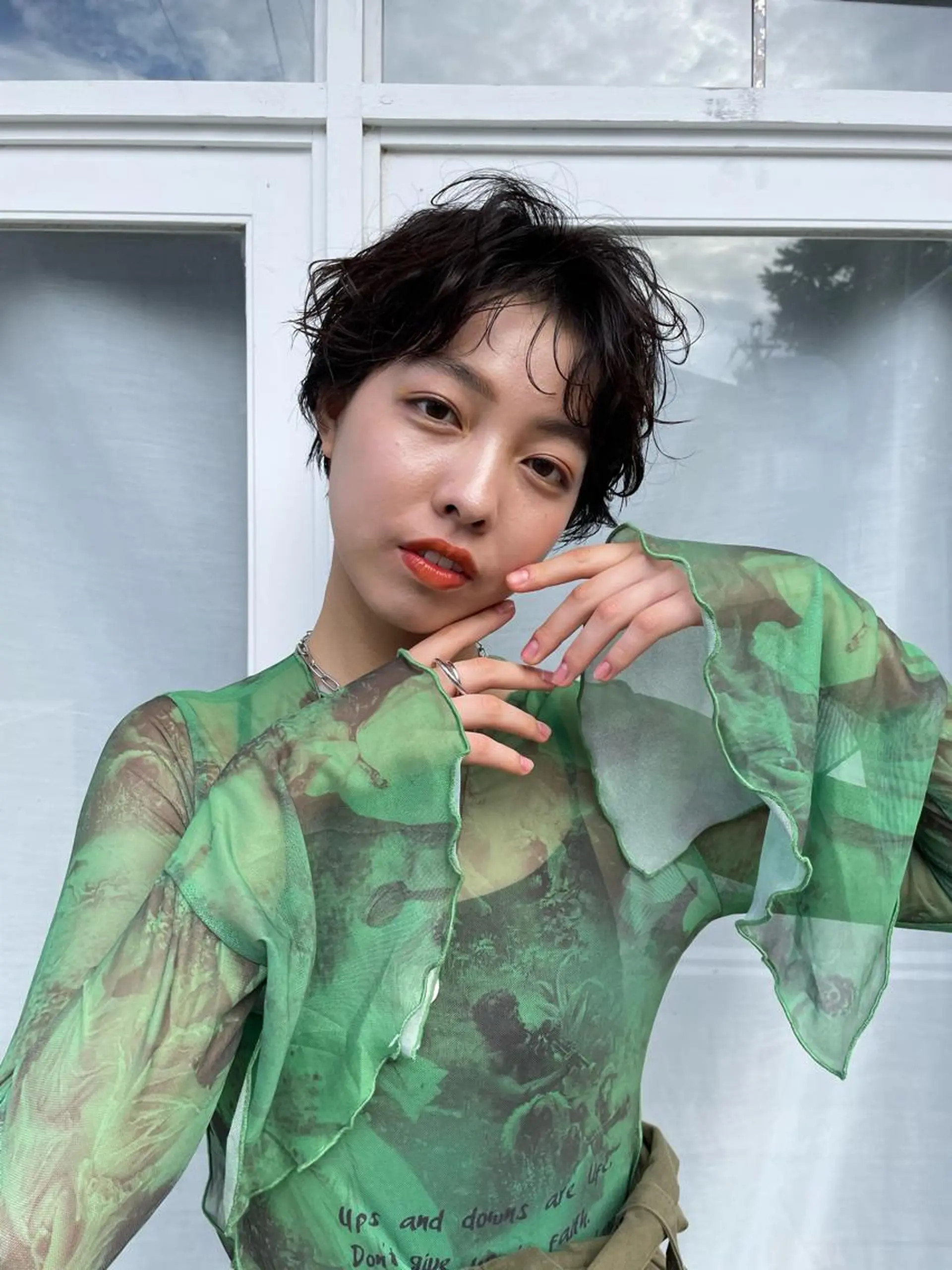 ショート パーマ カット パーマ ウルフ/似合わせ レイヤー/RIHOのヘアスタイル