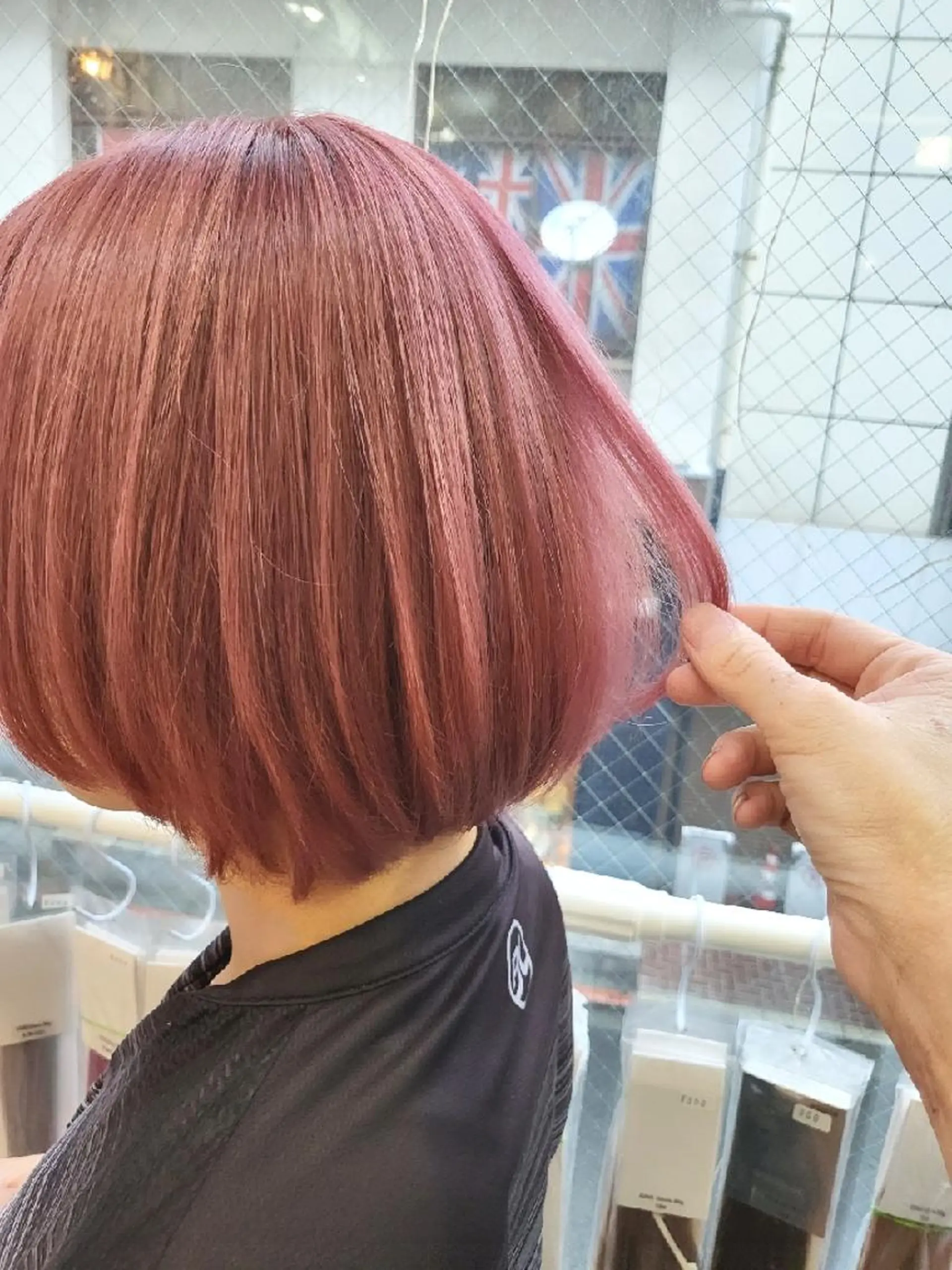 ショート カラー ヘアアレンジ ピンクカラー ナカシマ  アユミのヘアスタイル