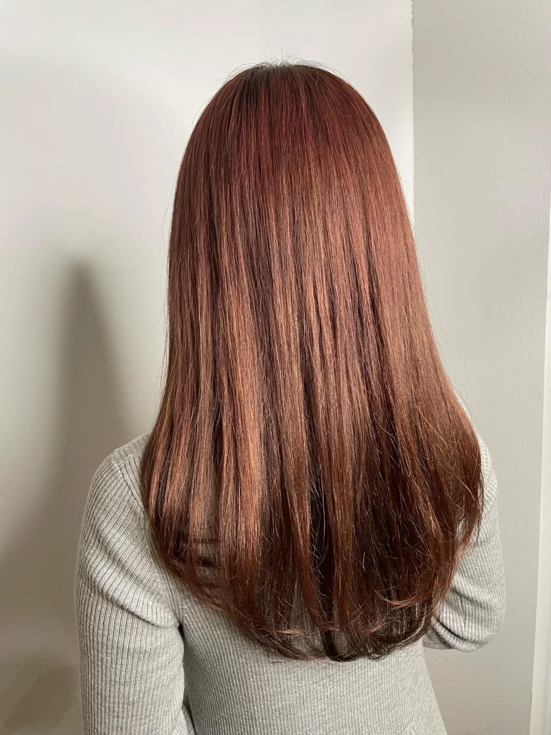 ロング カラー ブラウンカラー オレンジ オレンジブラウン ナチュラルカラー 児玉優香のヘアスタイル