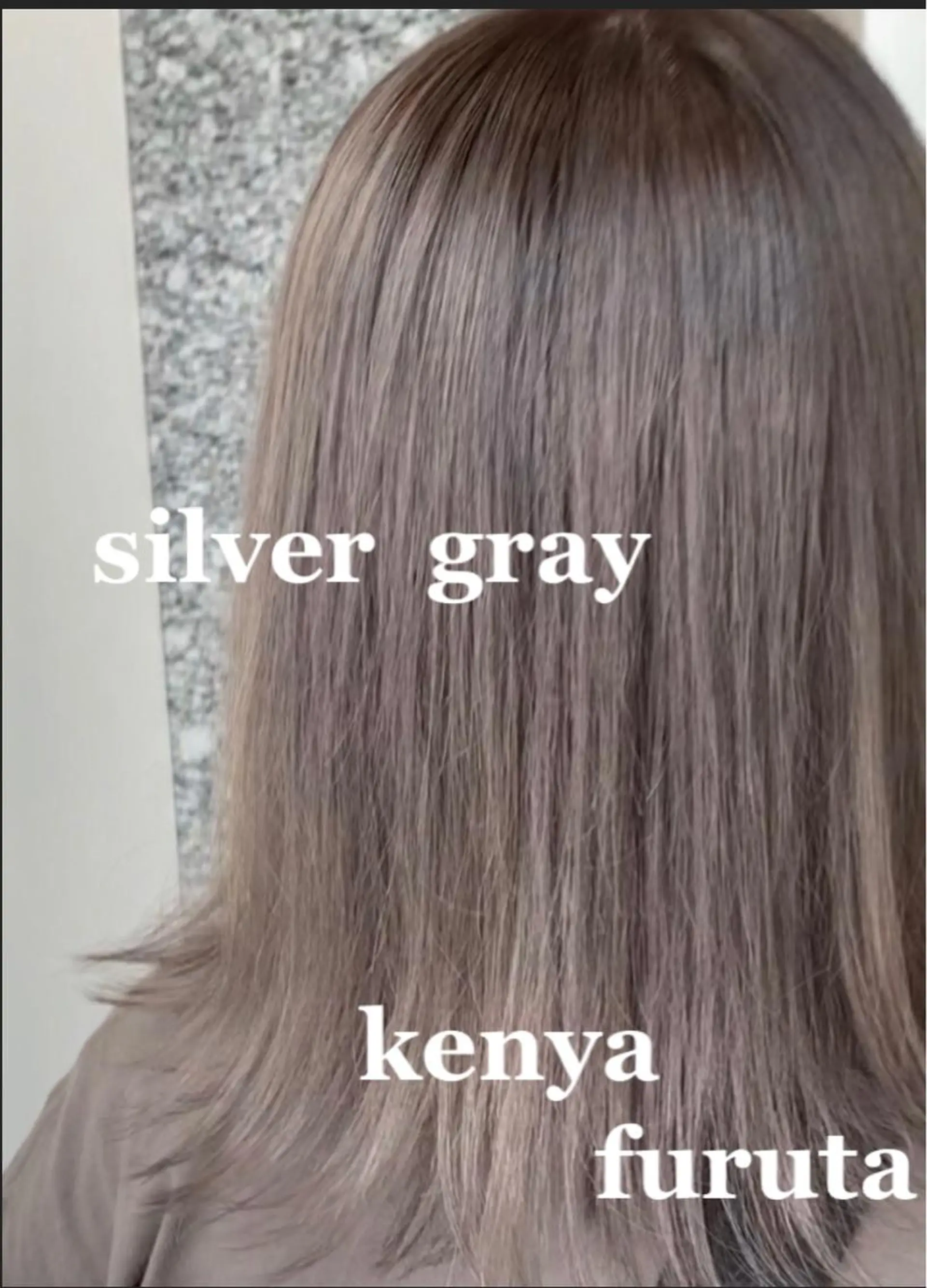 セミロング カラー シルバー soen所属・古田 賢哉のヘアスタイル