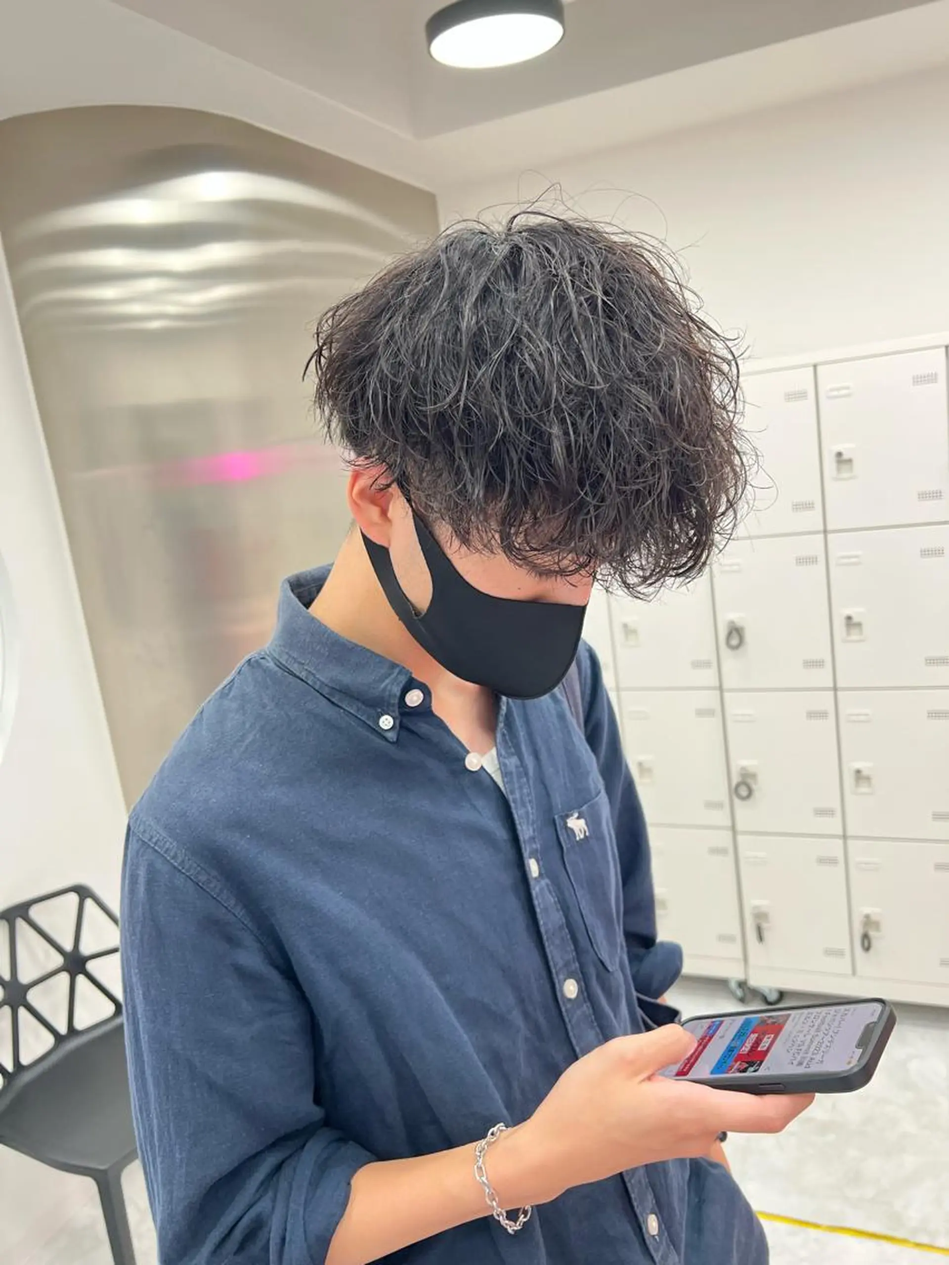 ショート カラー パーマ メンズ メンズパーマ特化 TAIGAのヘアスタイル