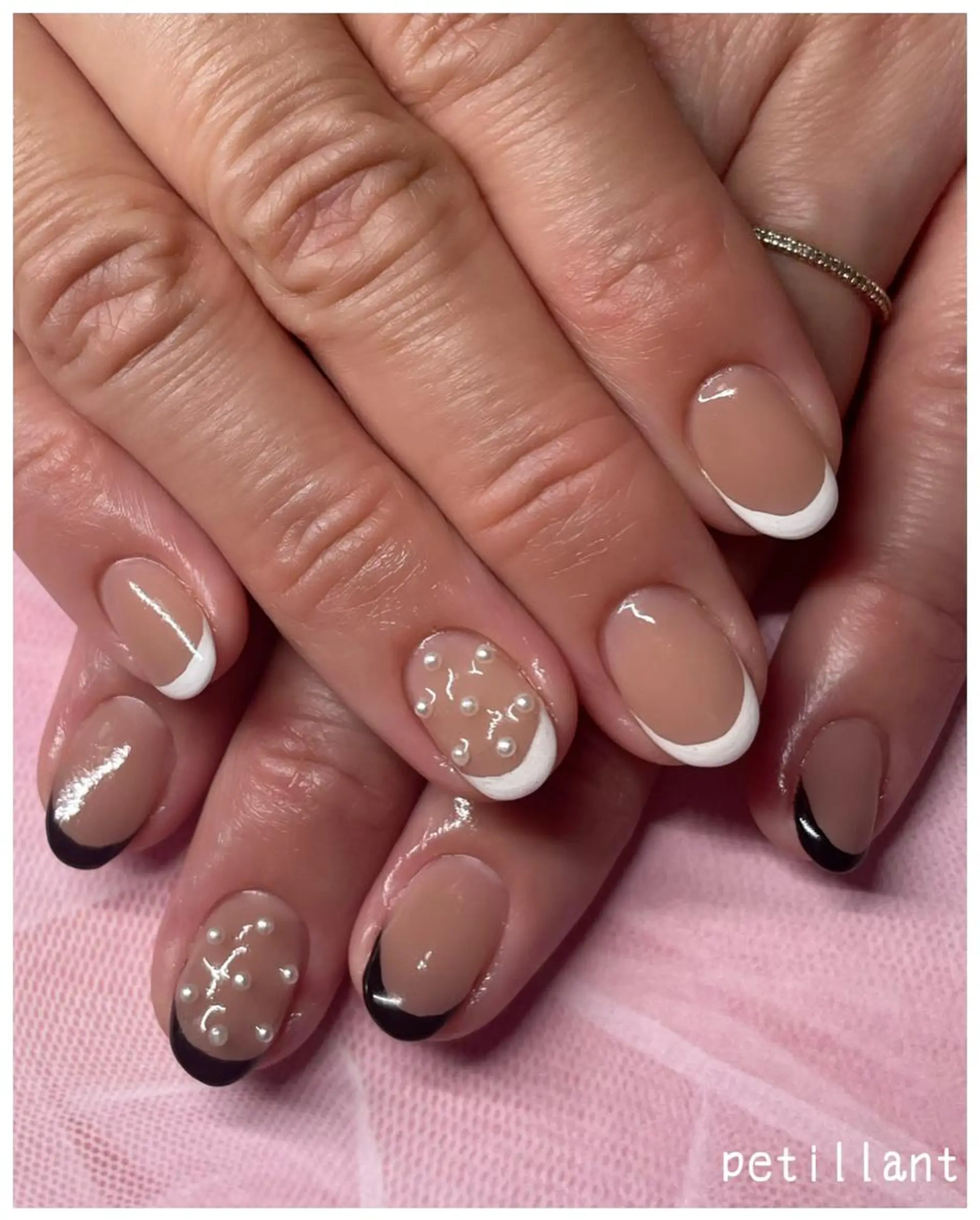 ネイル アートネイル フレンチネイル ネイルチップ nail salon petillantのネイルデザイン