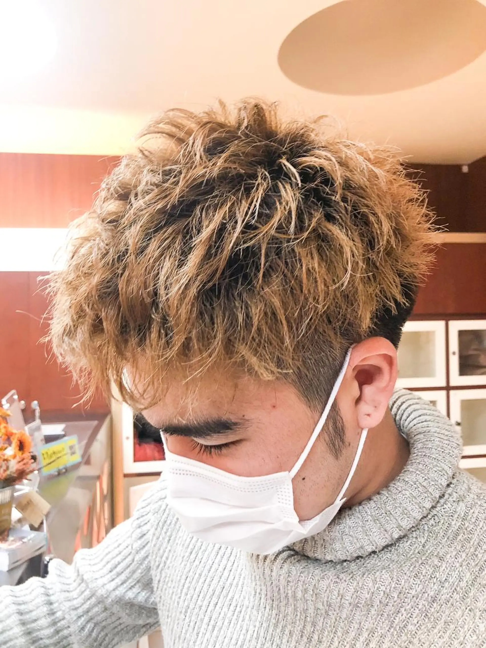 カラー メンズ メンズブリーチ ブリーチ ハイライト/ブリーチ /綾華のヘアスタイル