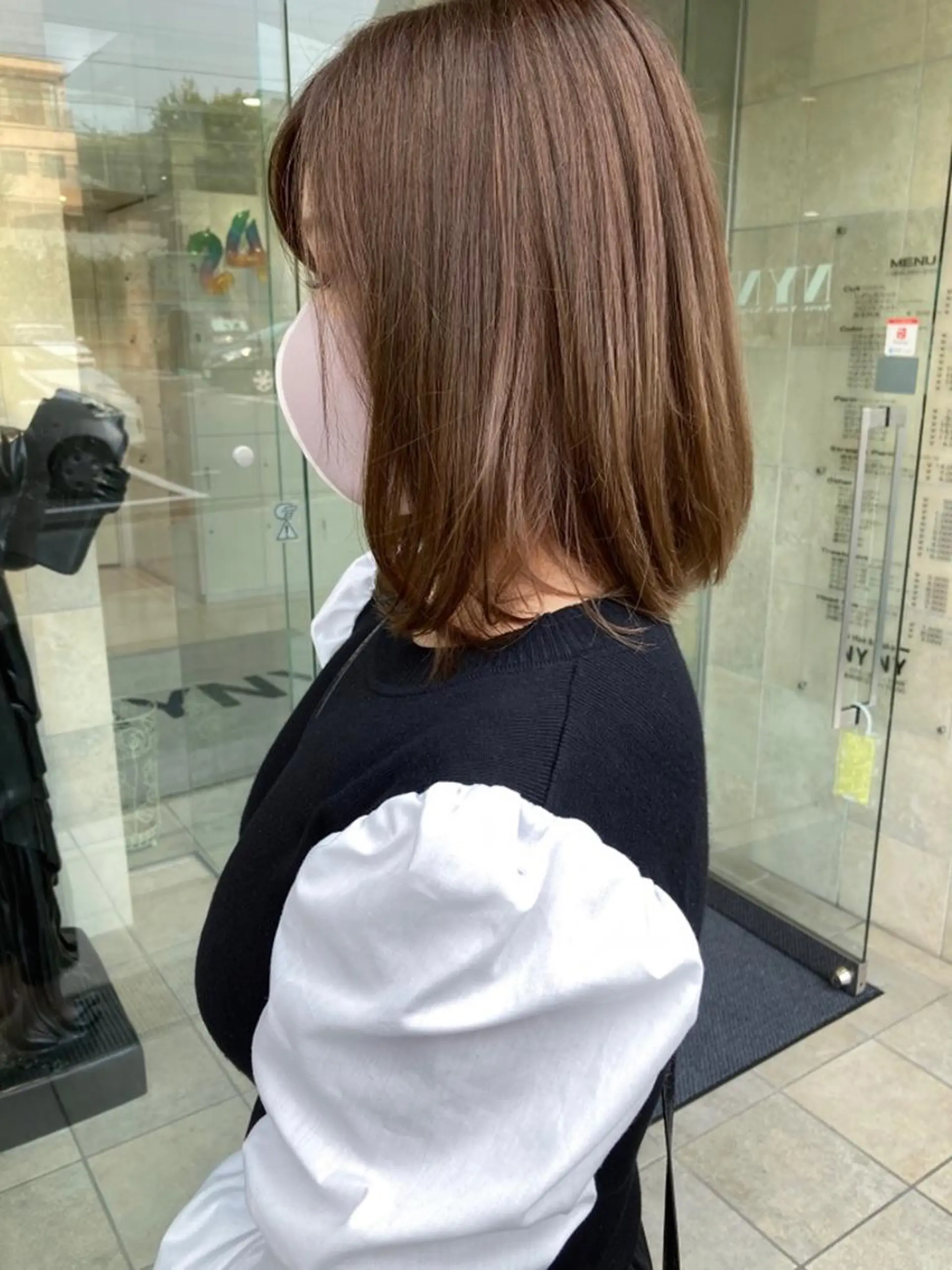 ミディアム カラー ブリーチ 田中 あかねのヘアスタイル