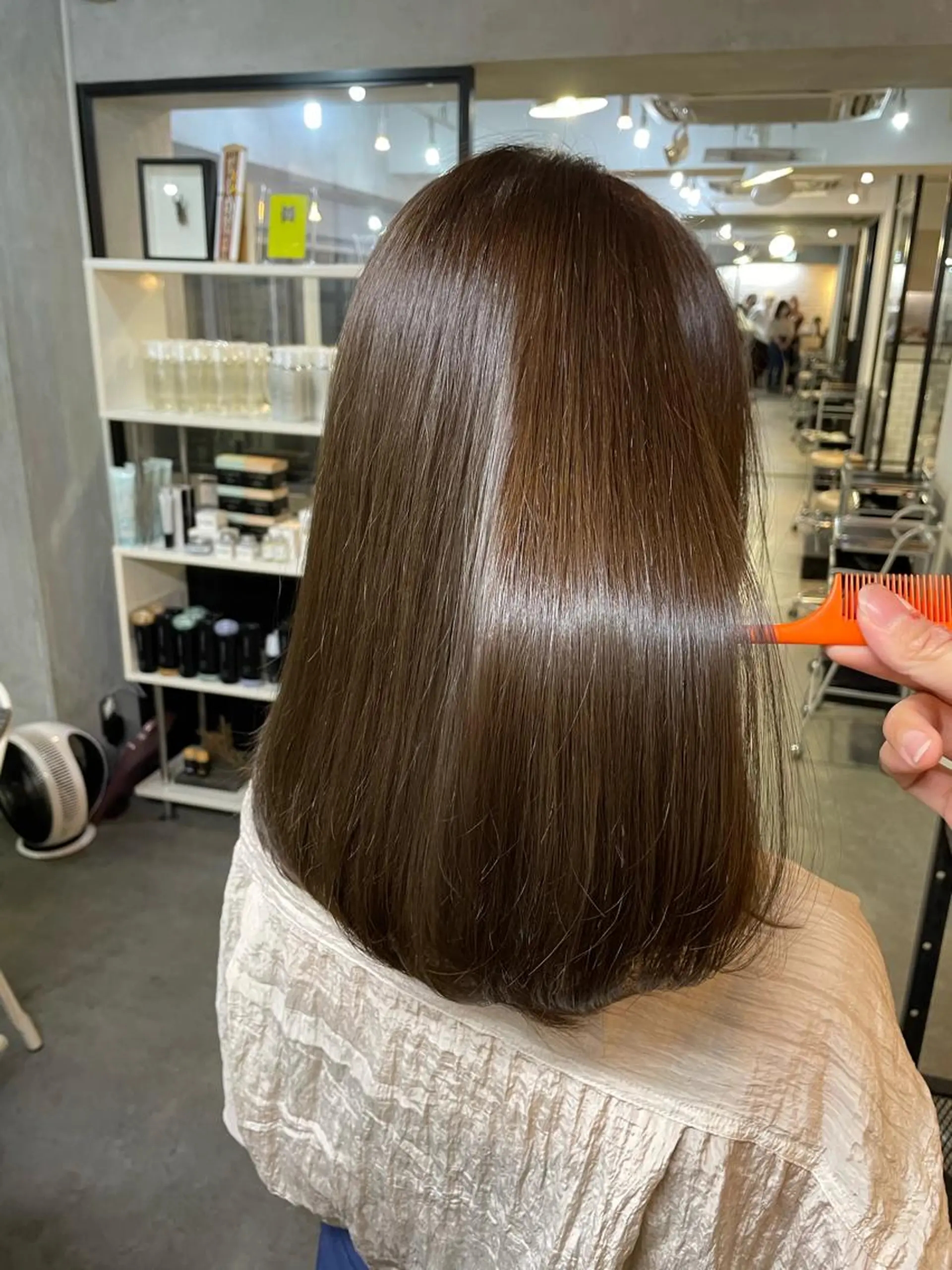 セミロング 【縮毛矯正髪質改善】 中山健太のヘアスタイル