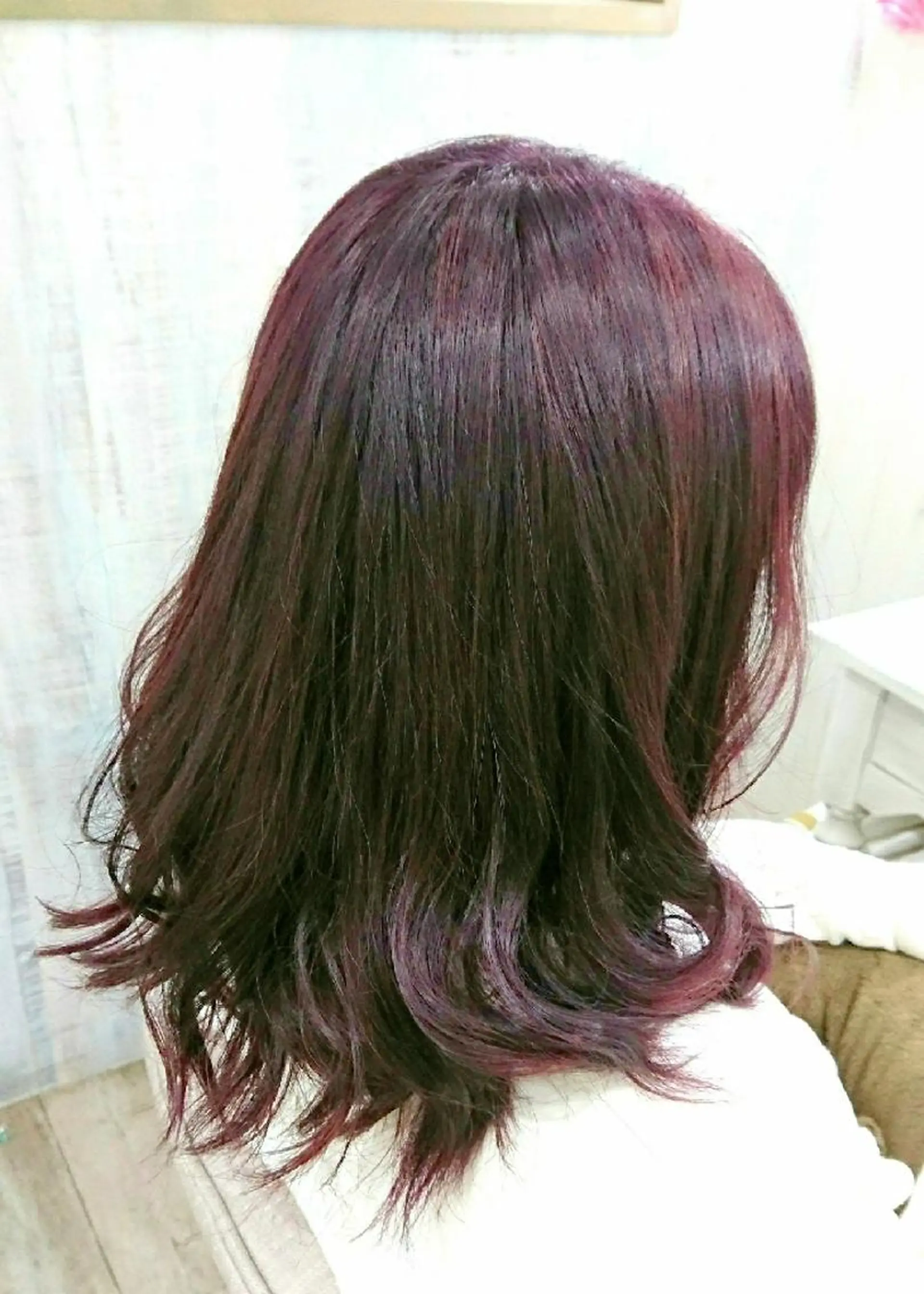 カラー ロング フジタミキ ✨メテオ TR、ヘッドスパのヘアスタイル