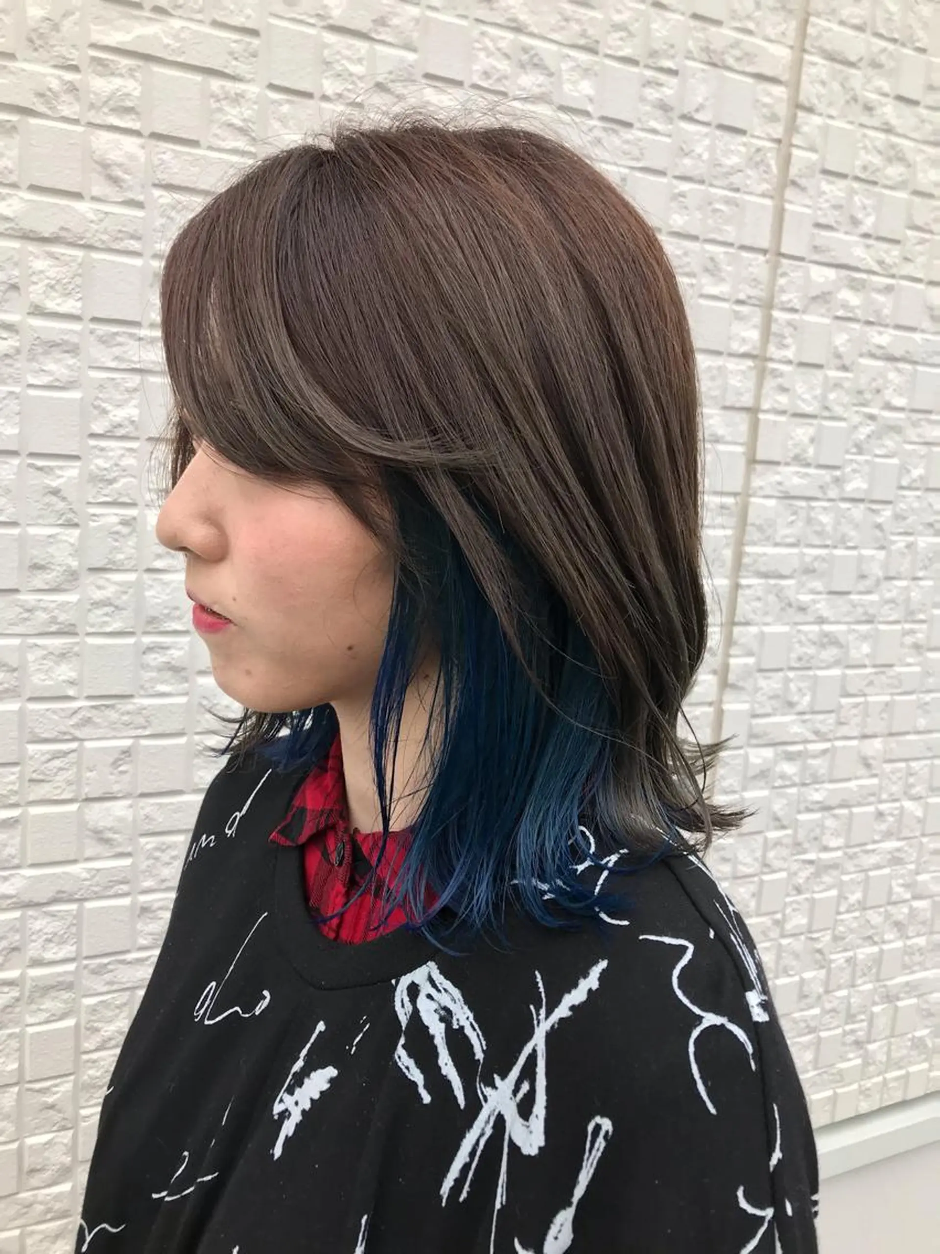 ミディアム カラー 藤井 健のヘアスタイル