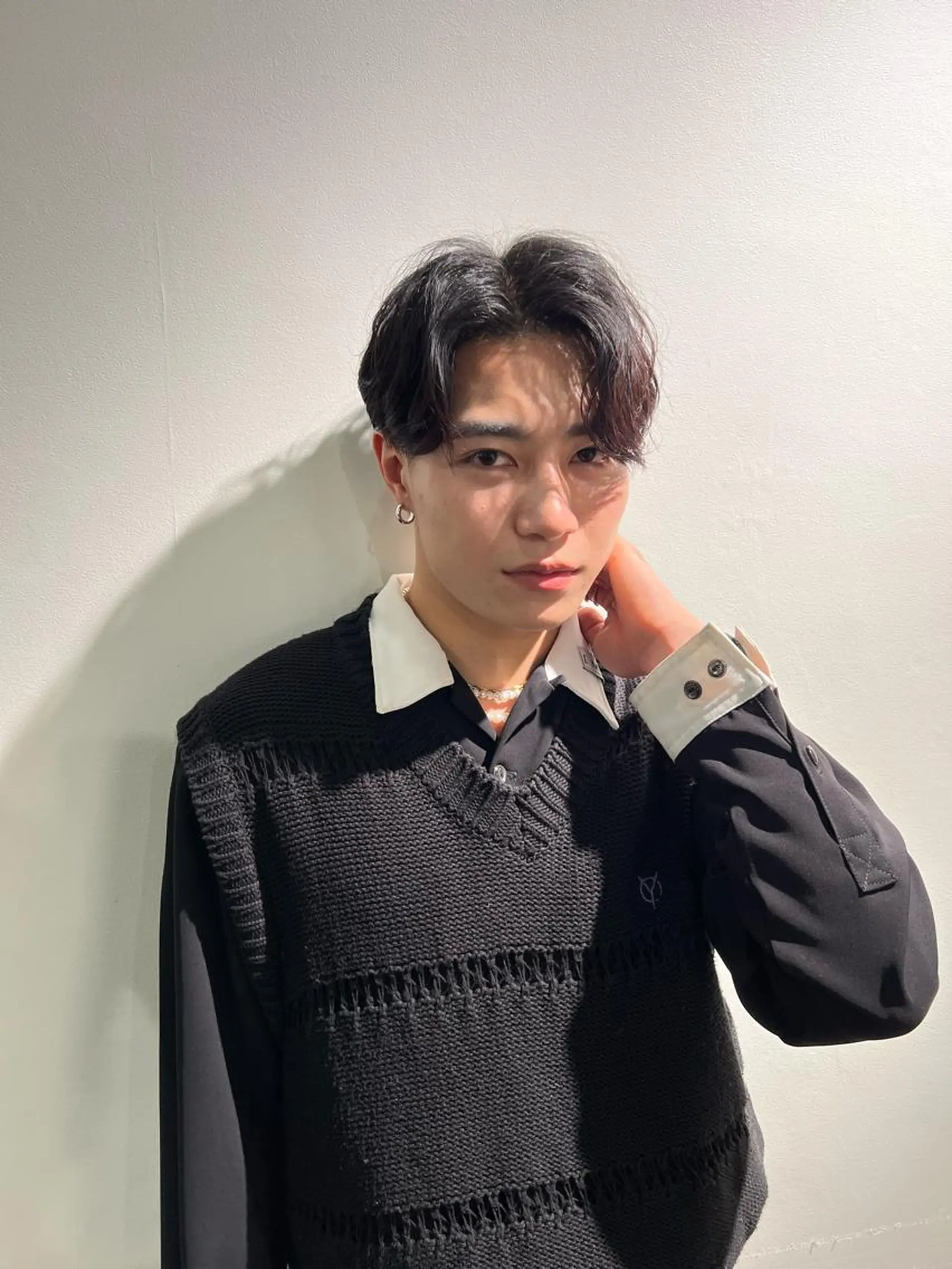 ミディアム カラー メンズ kei/透明感カラー /縮毛矯正/メンズのヘアスタイル