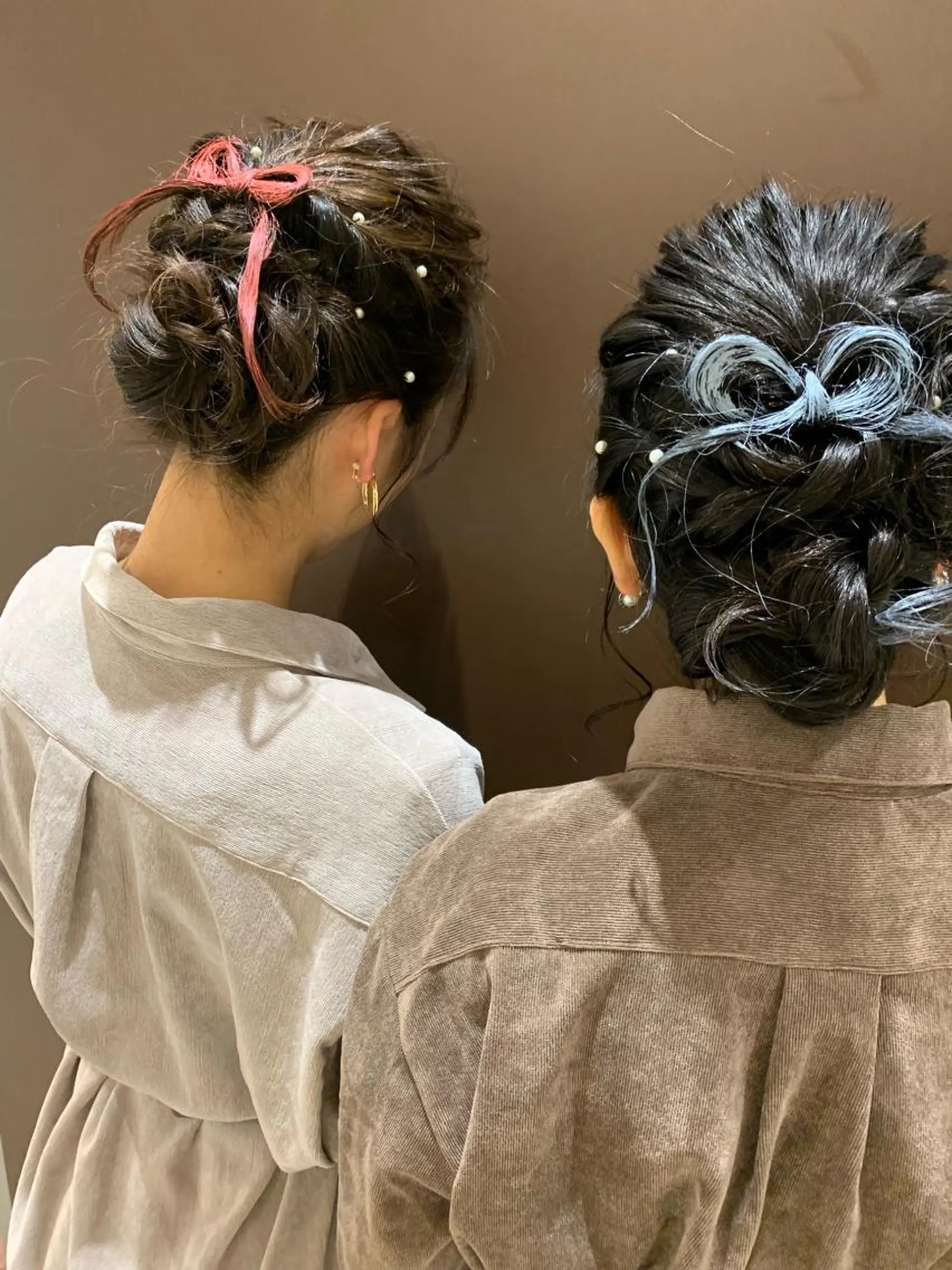 セミロング カラー ヘアアレンジ ヘアセット きむえり/髪質改善 /うねり広がり改善のヘアスタイル