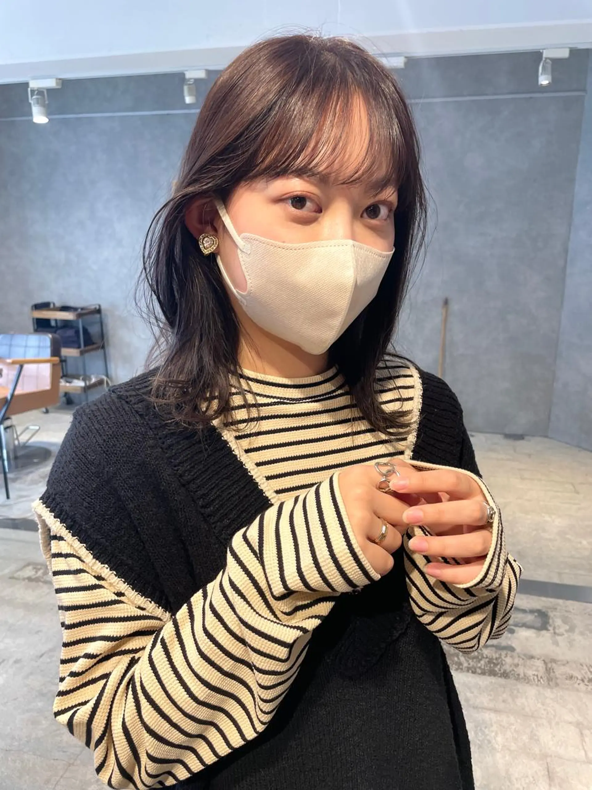 セミロング カラー カット ヘアカラー トリートメント 東 みのりのヘアスタイル