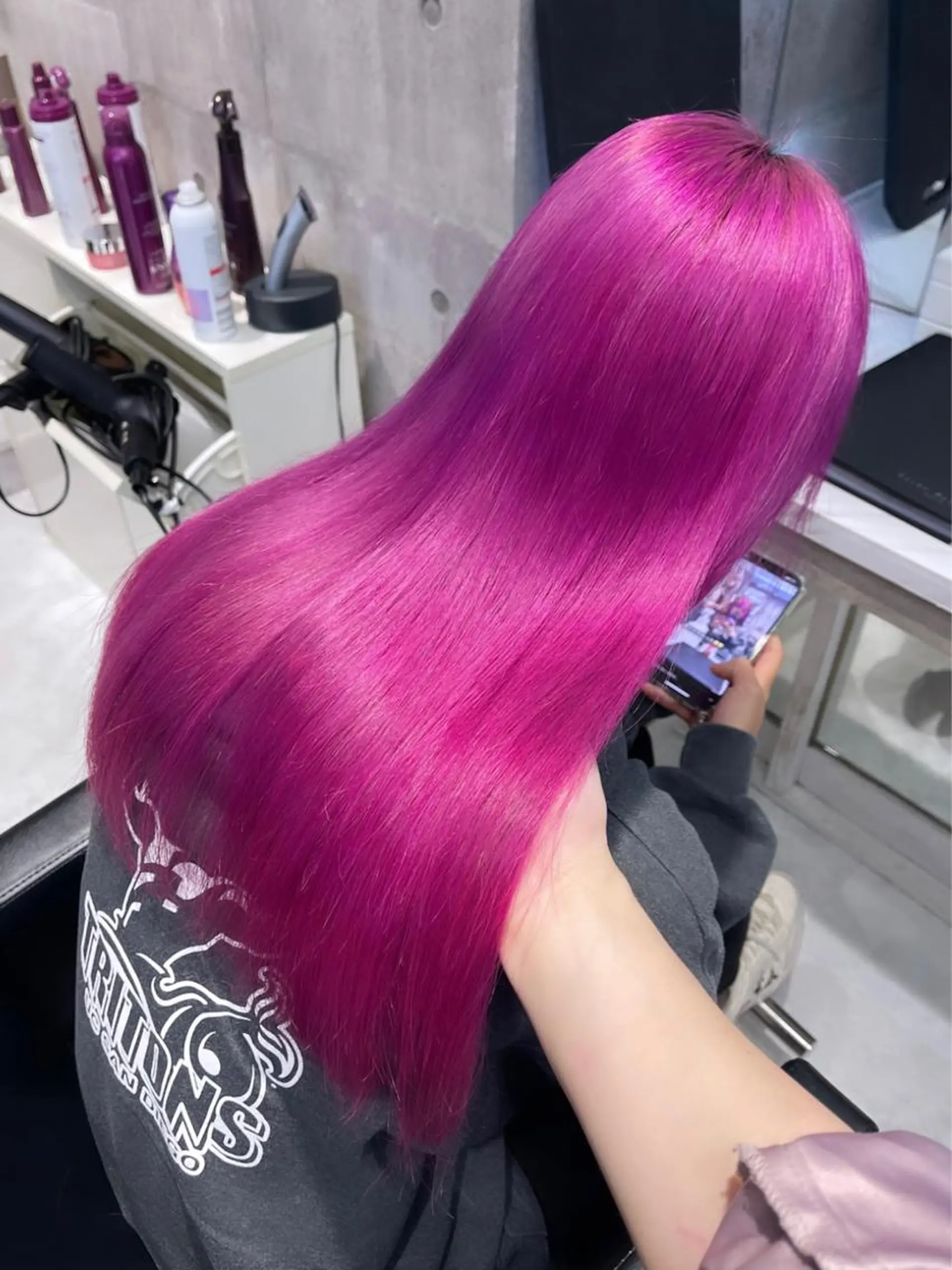 ロング カラー パーマ ヘアアレンジ メンズ キッズ ネイル マツエク・マツパ アイブロウ 🎀韓国レイヤー YURINA🎀のヘアスタイル