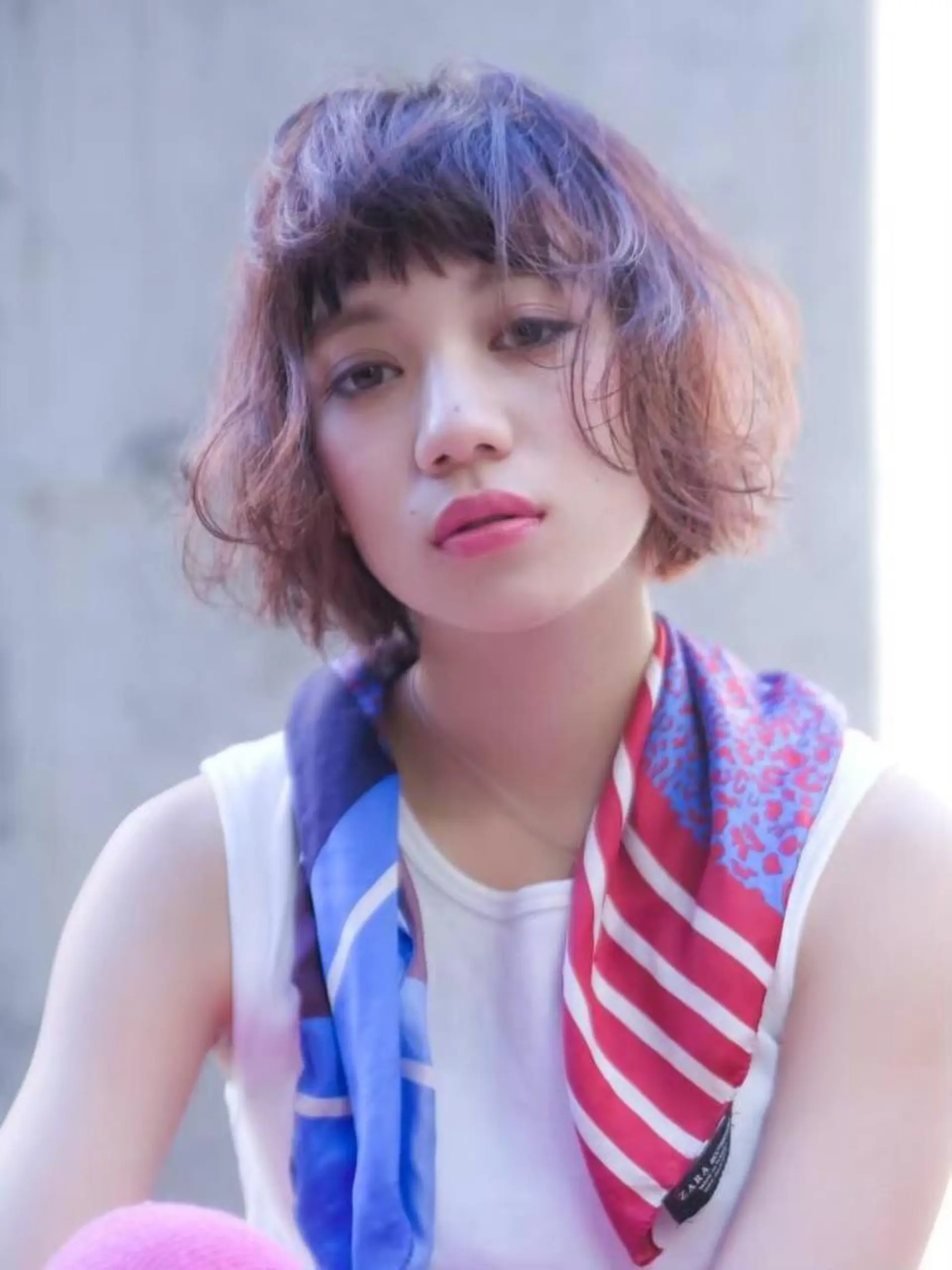 ミディアム 切りっぱなしボブ ボブ 🏄MUSASHI カラー/レイヤー/のヘアスタイル