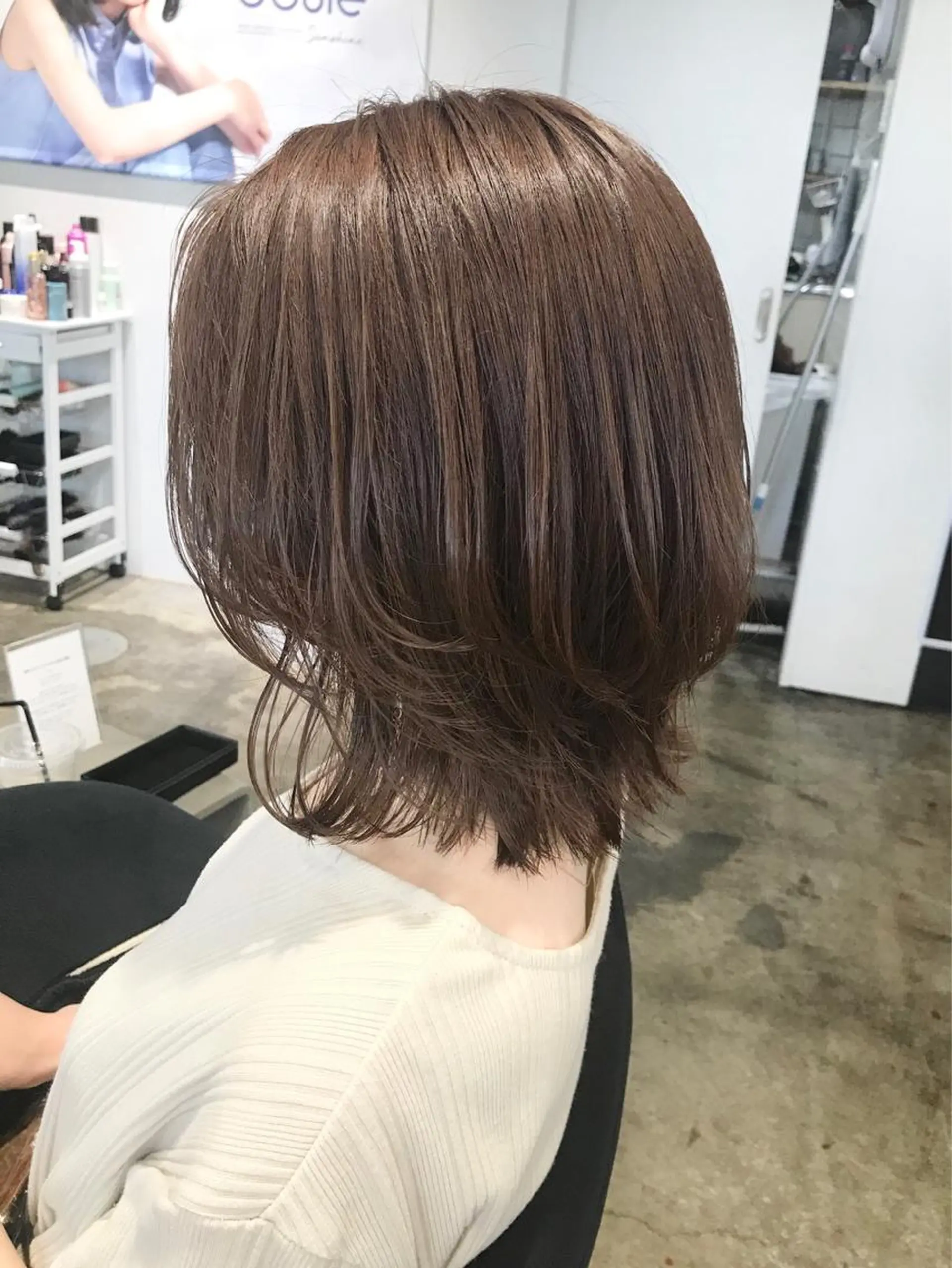 ミディアム カラー ベージュカラー🤎 鈴木サトミのヘアスタイル