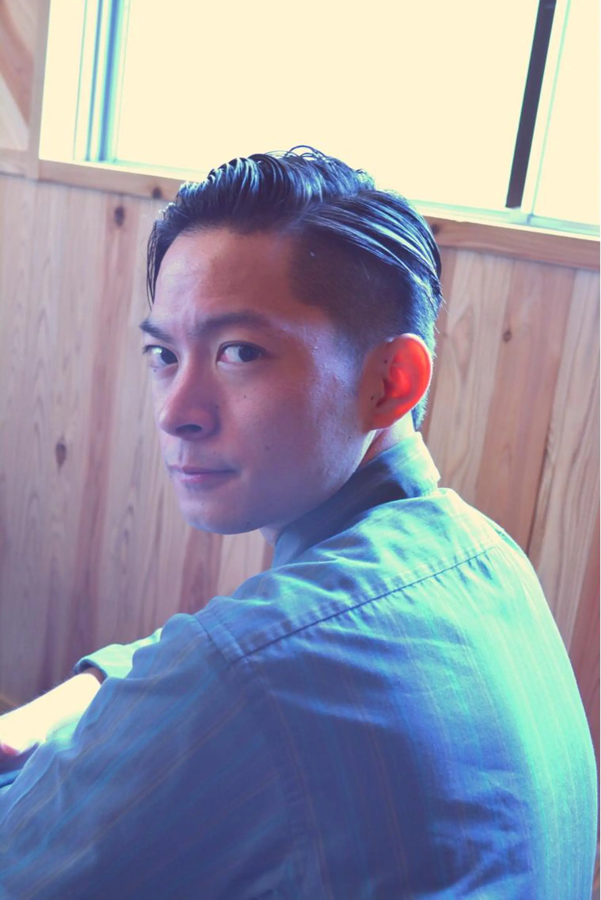 ミディアム カラー メンズ 刈り上げ かきあげバング belle chambreイブカのその他イメージ