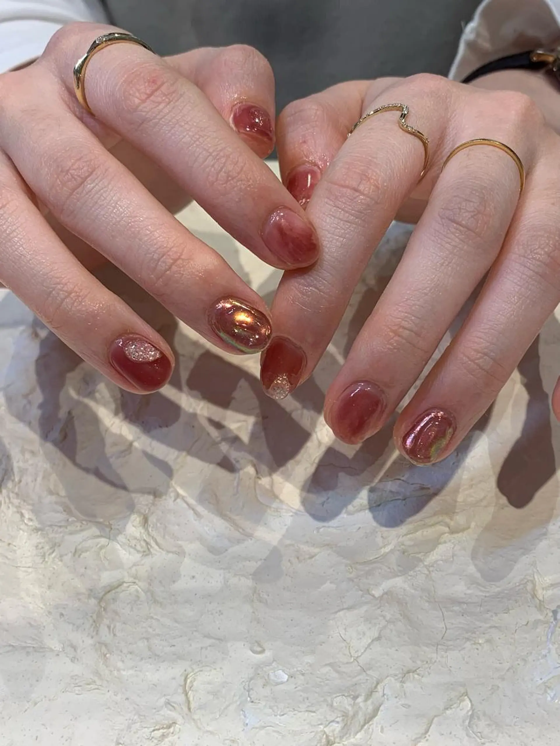 ネイル ピンク マキノ ユイのネイルデザイン