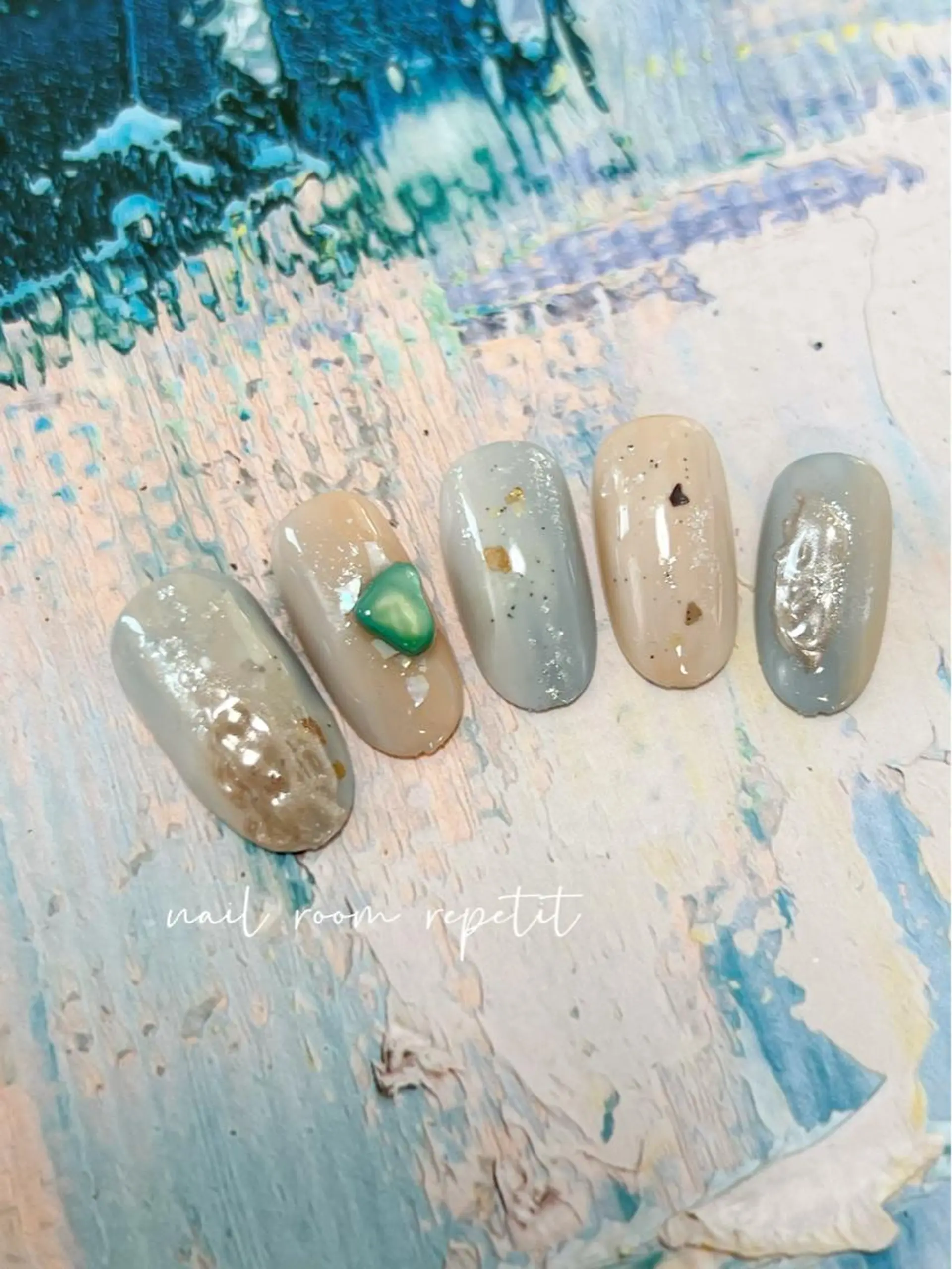 ネイル べっ甲ネイル フラワーネイル ジェルネイル マグネットネイル ミラーネイル ネイルルームリプティ naoのネイルデザイン