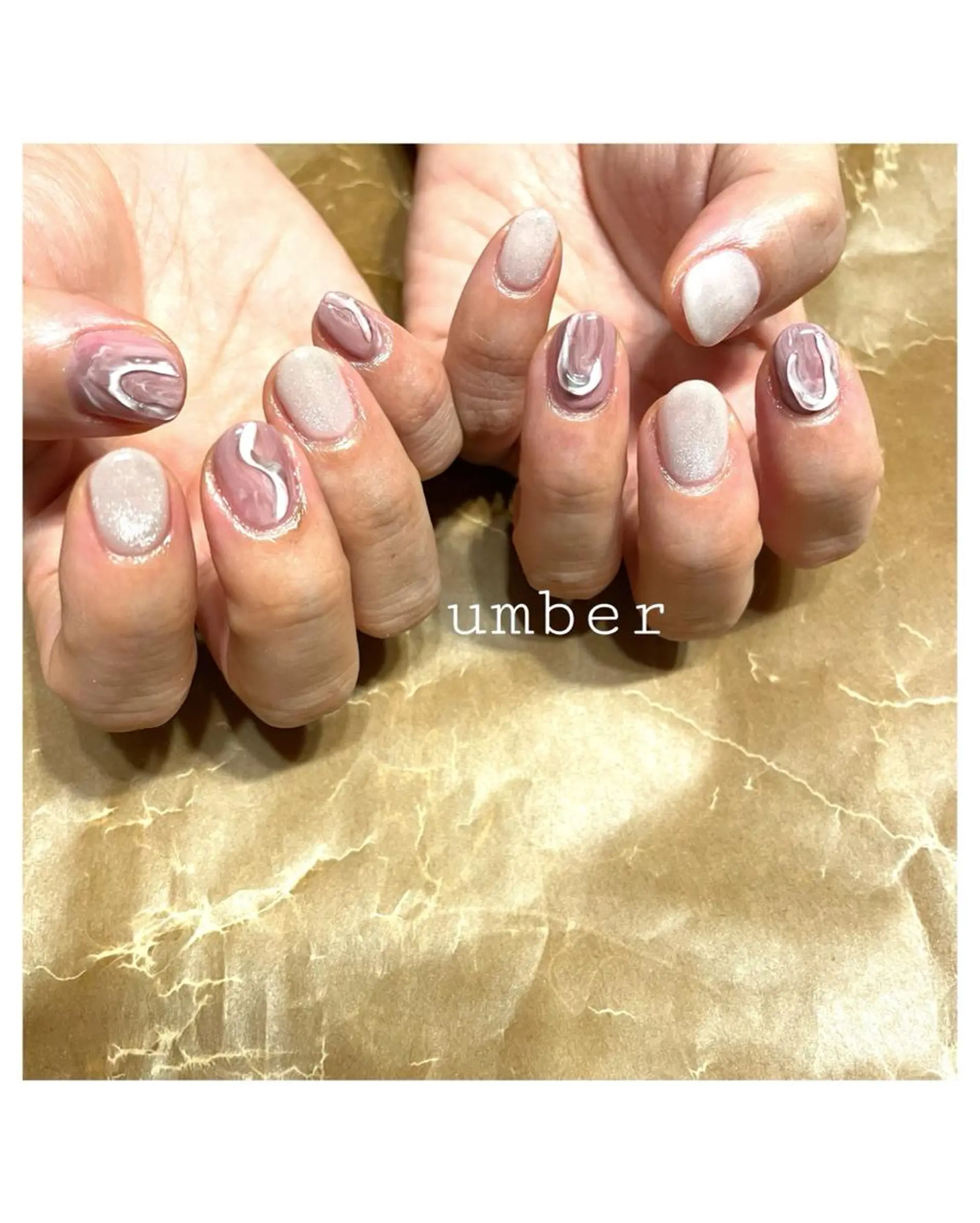 ネイル クリアネイル フラッシュネイル フットネイル フレンチネイル マグネットネイル ハンドネイル umber 三茶1分のネイルデザイン